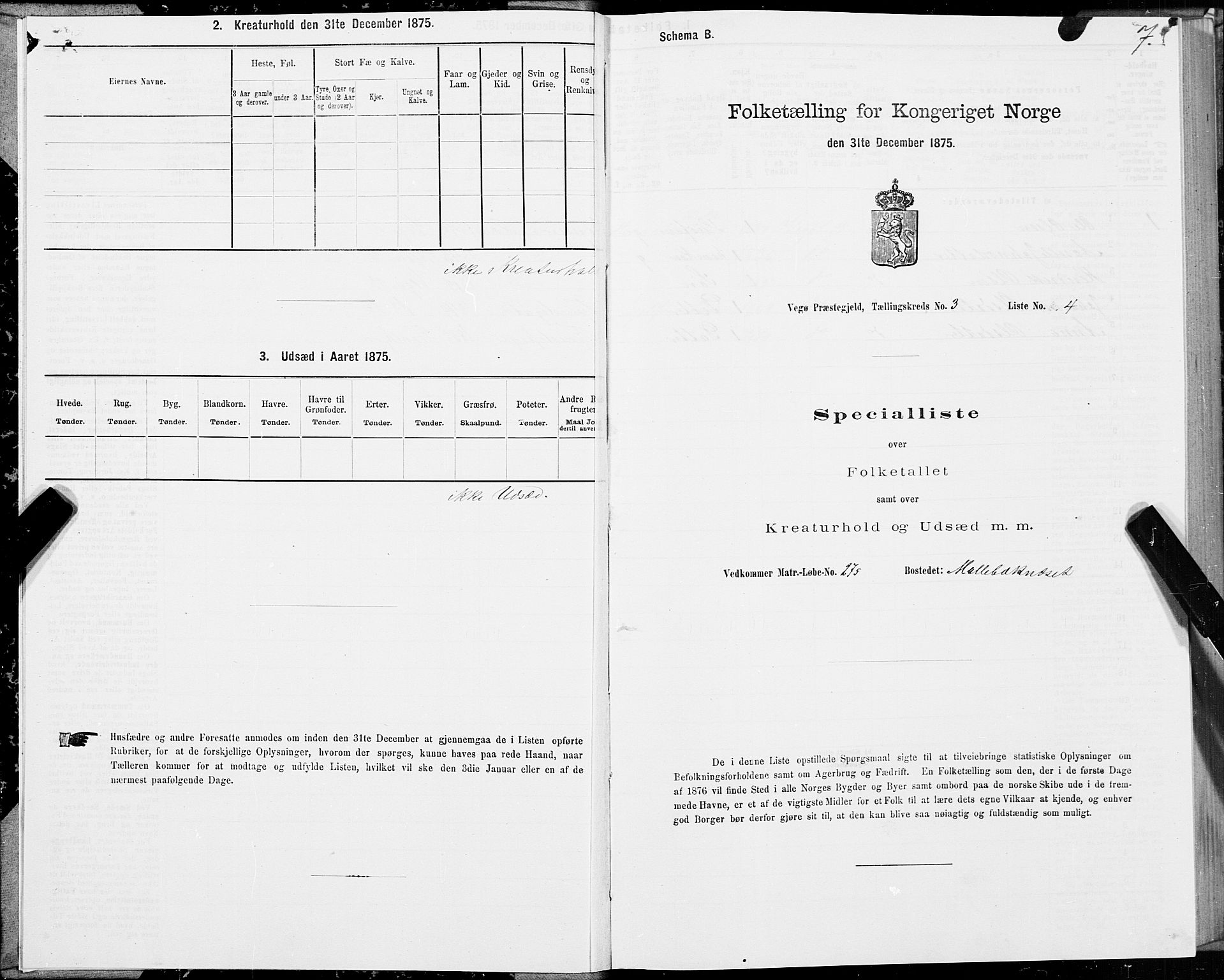 SAT, Folketelling 1875 for 1815P Vega prestegjeld, 1875, s. 2007