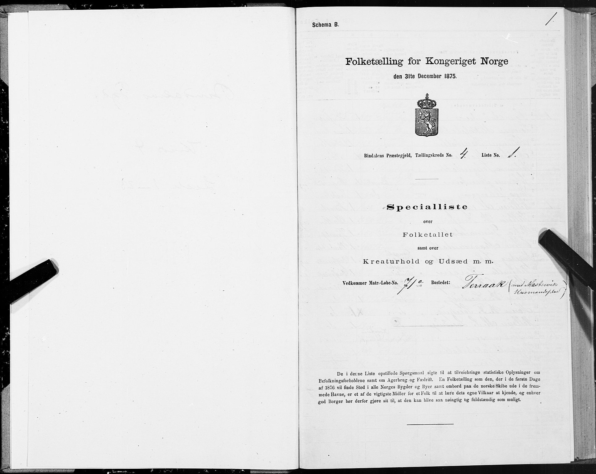 SAT, Folketelling 1875 for 1811P Bindal prestegjeld, 1875, s. 2001