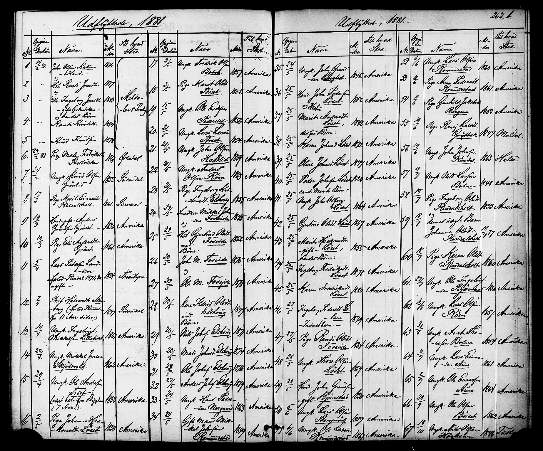 Ministerialprotokoller, klokkerbøker og fødselsregistre - Møre og Romsdal, SAT/A-1454/598/L1068: Ministerialbok nr. 598A02, 1872-1881, s. 262b