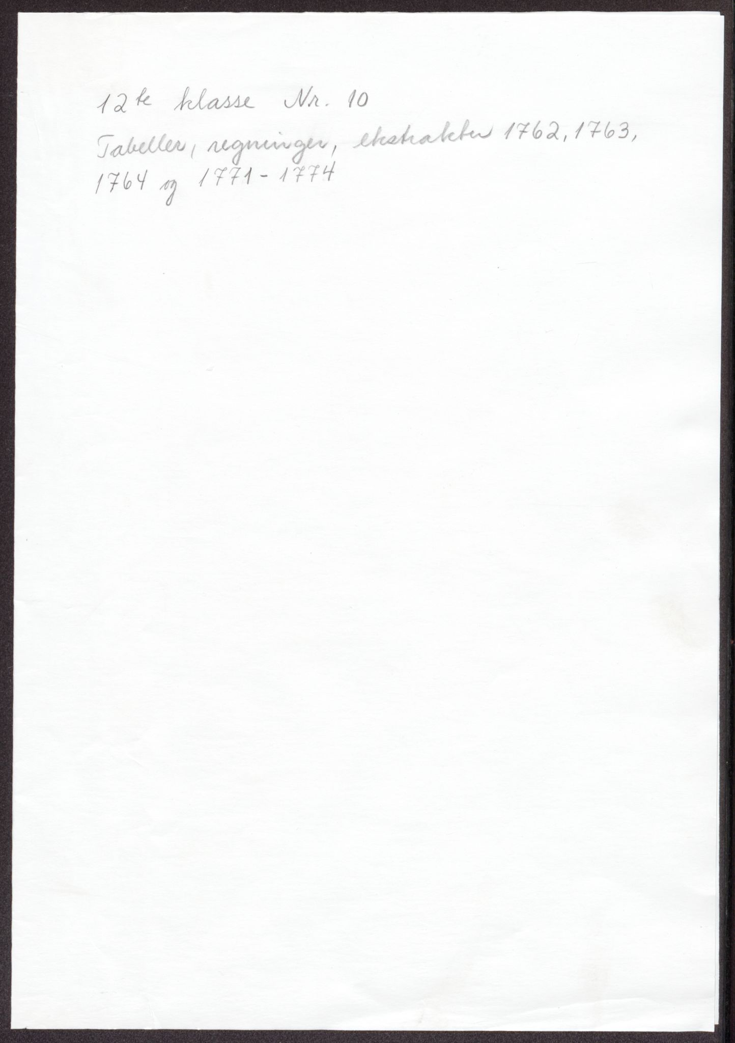 Røros kobberverk, SAT/PA-0211/1/12/L0022: 12.20.10 Tabeller, regninger og ekstrakter
1765-1770 MANGLER, 1762-1774, s. 2