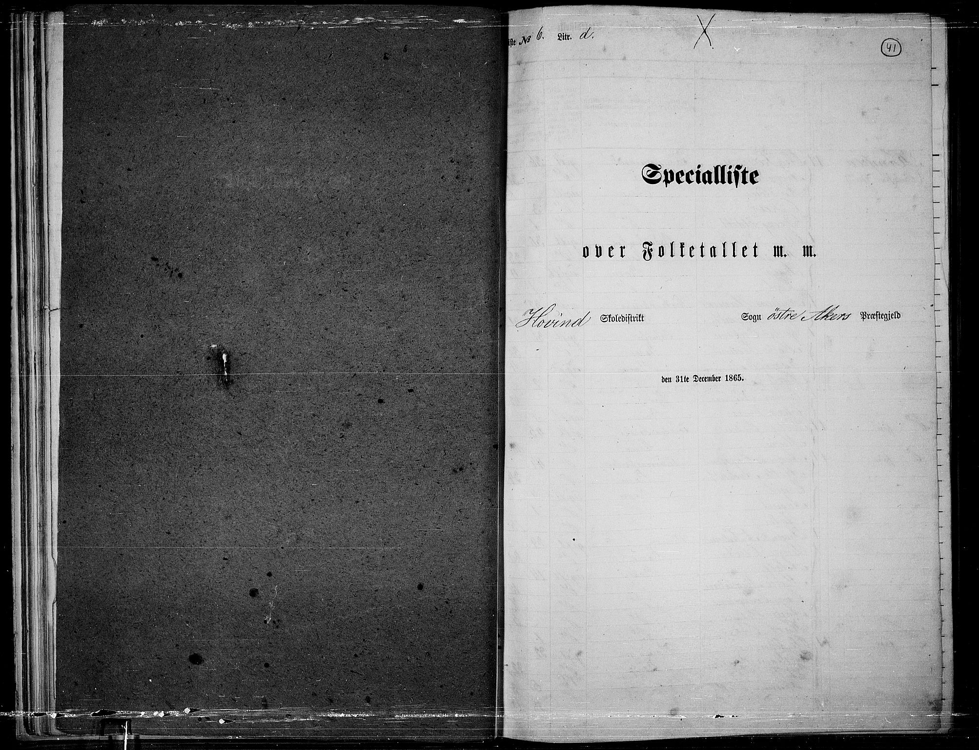 RA, Folketelling 1865 for 0218bP Østre Aker prestegjeld, 1865, s. 265