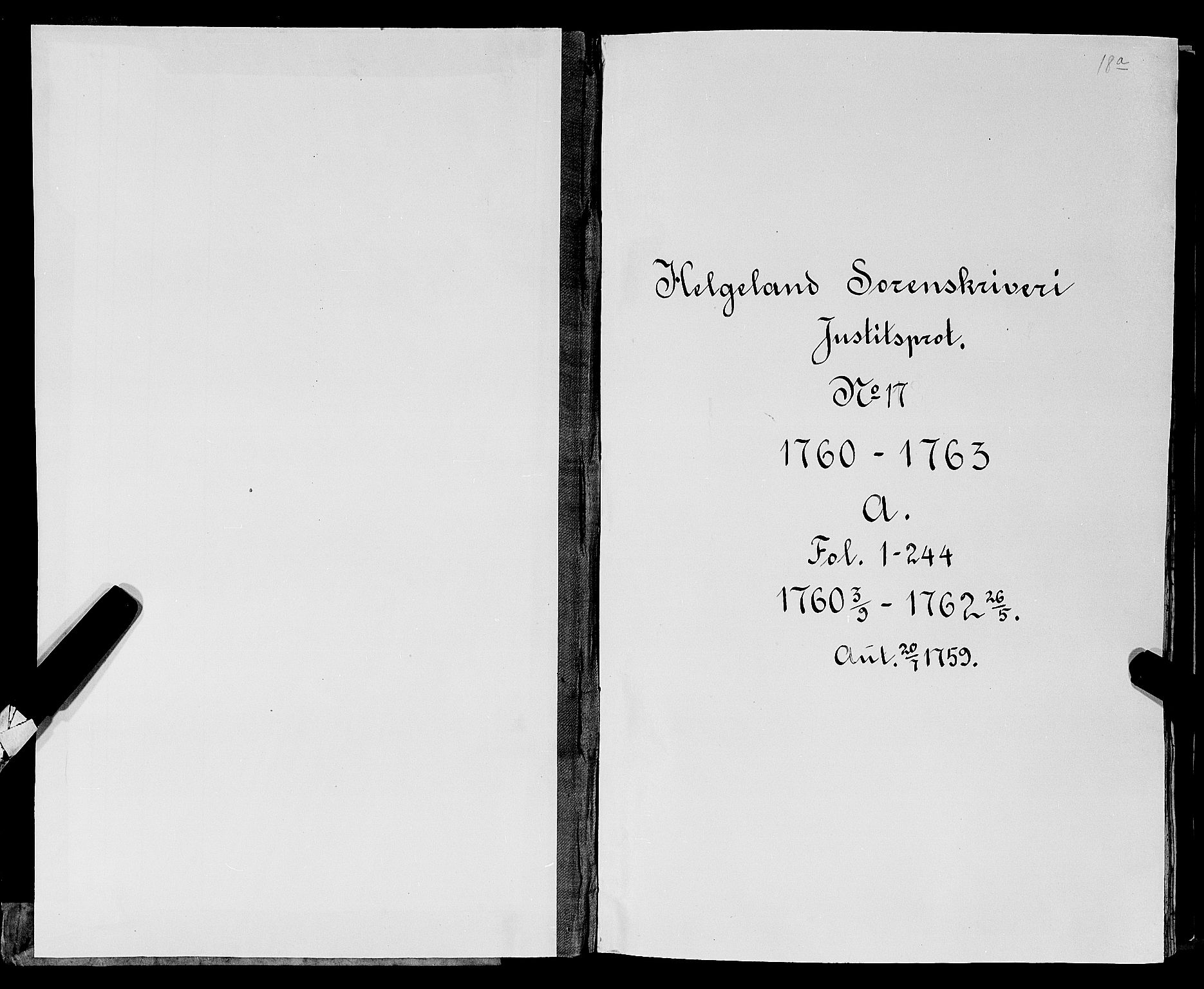 Helgeland sorenskriveri, AV/SAT-A-0004/1/1A/L0019: Tingbok 17A, 1760-1762