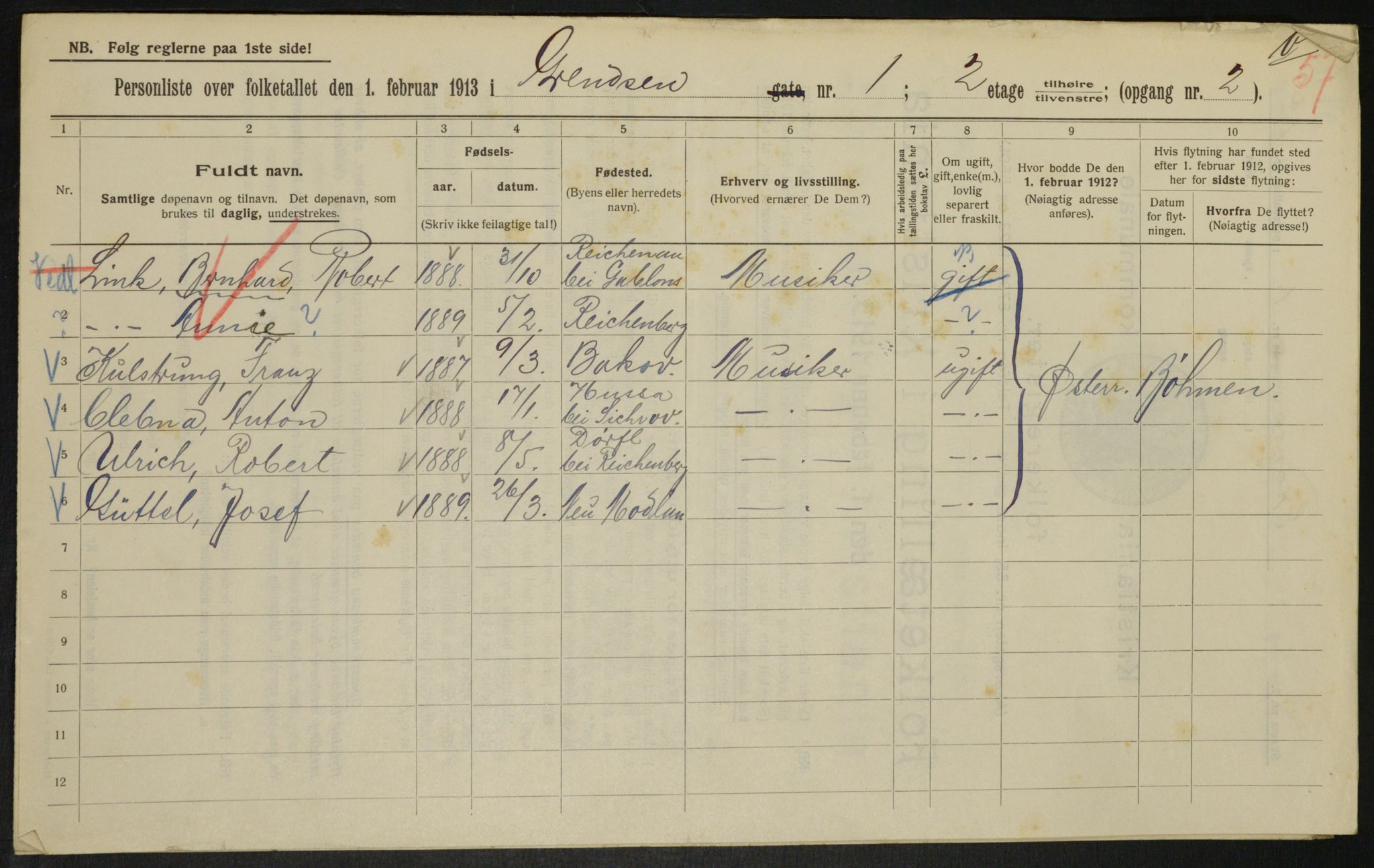 OBA, Kommunal folketelling 1.2.1913 for Kristiania, 1913, s. 29783