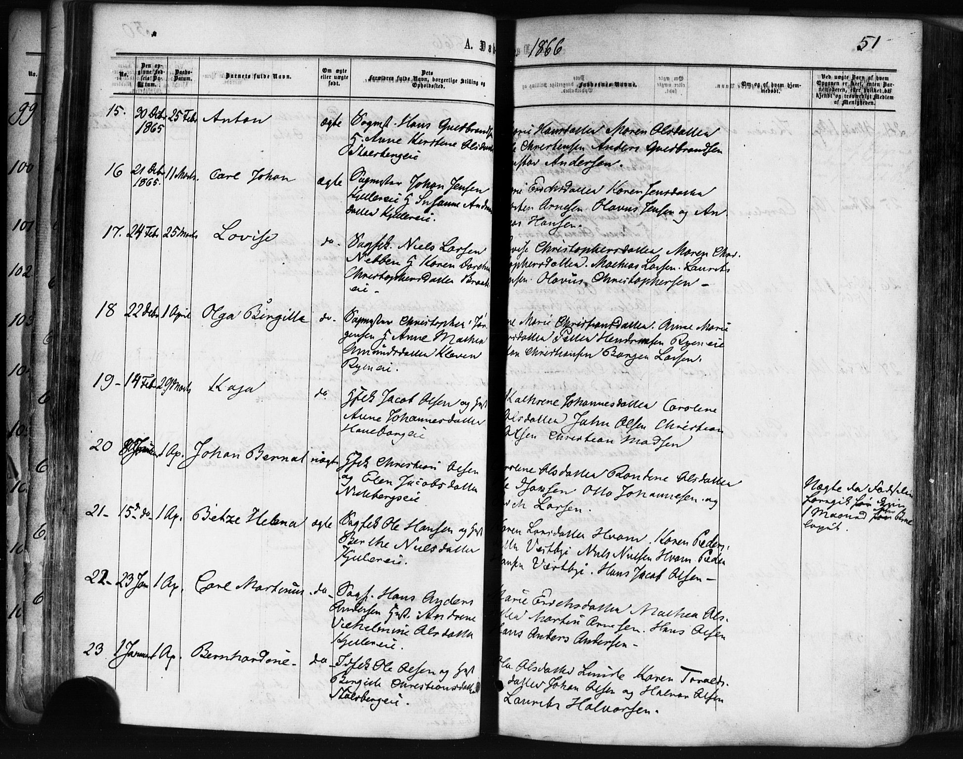 Skedsmo prestekontor Kirkebøker, AV/SAO-A-10033a/F/Fa/L0011: Ministerialbok nr. I 11, 1866-1876, s. 51
