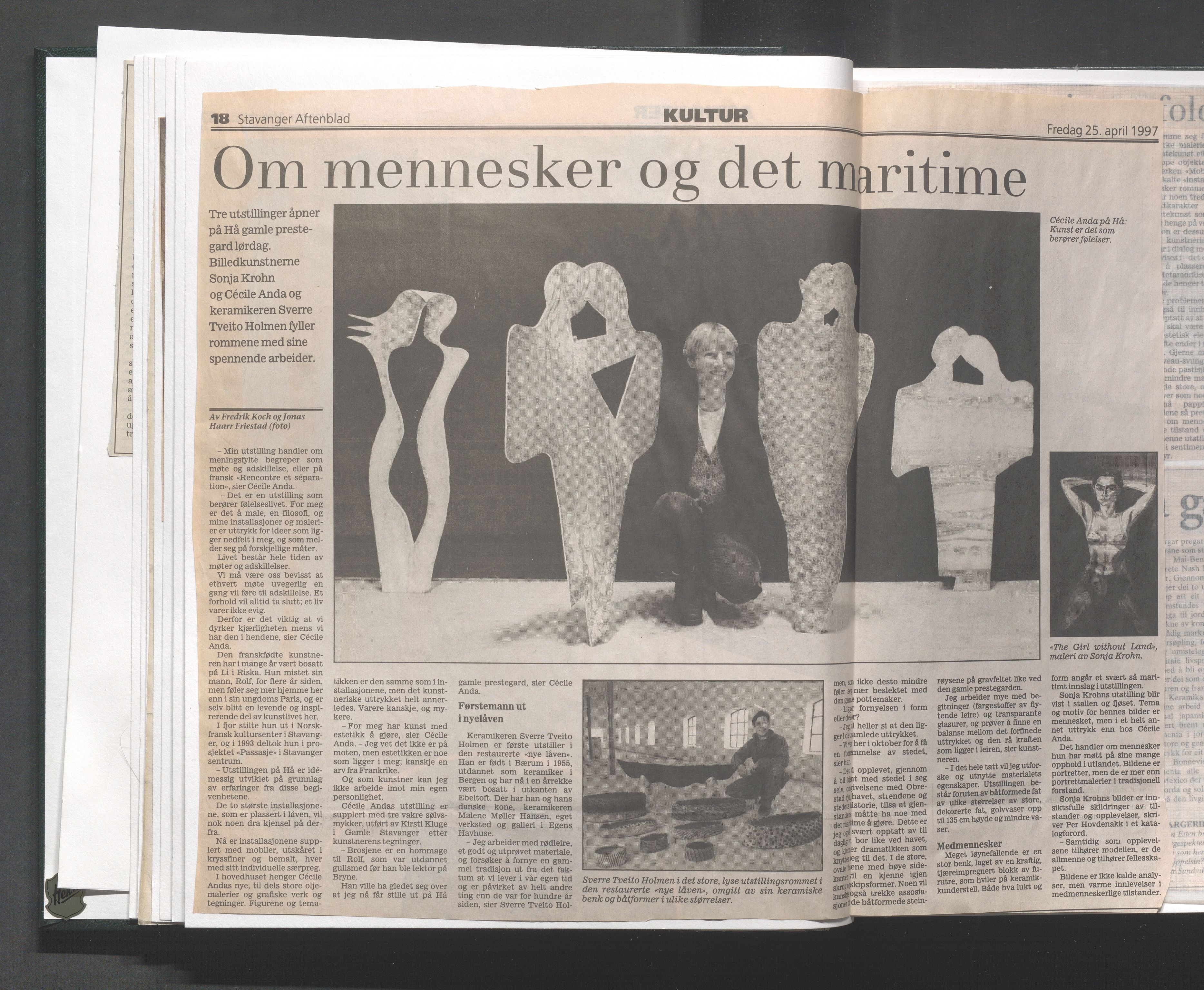 Hå kommune - Kulturetaten, IKAR/A-304/Ub/Ubb/L0011: Avisutklipp - Hå gamle prestegård, 1996-1997