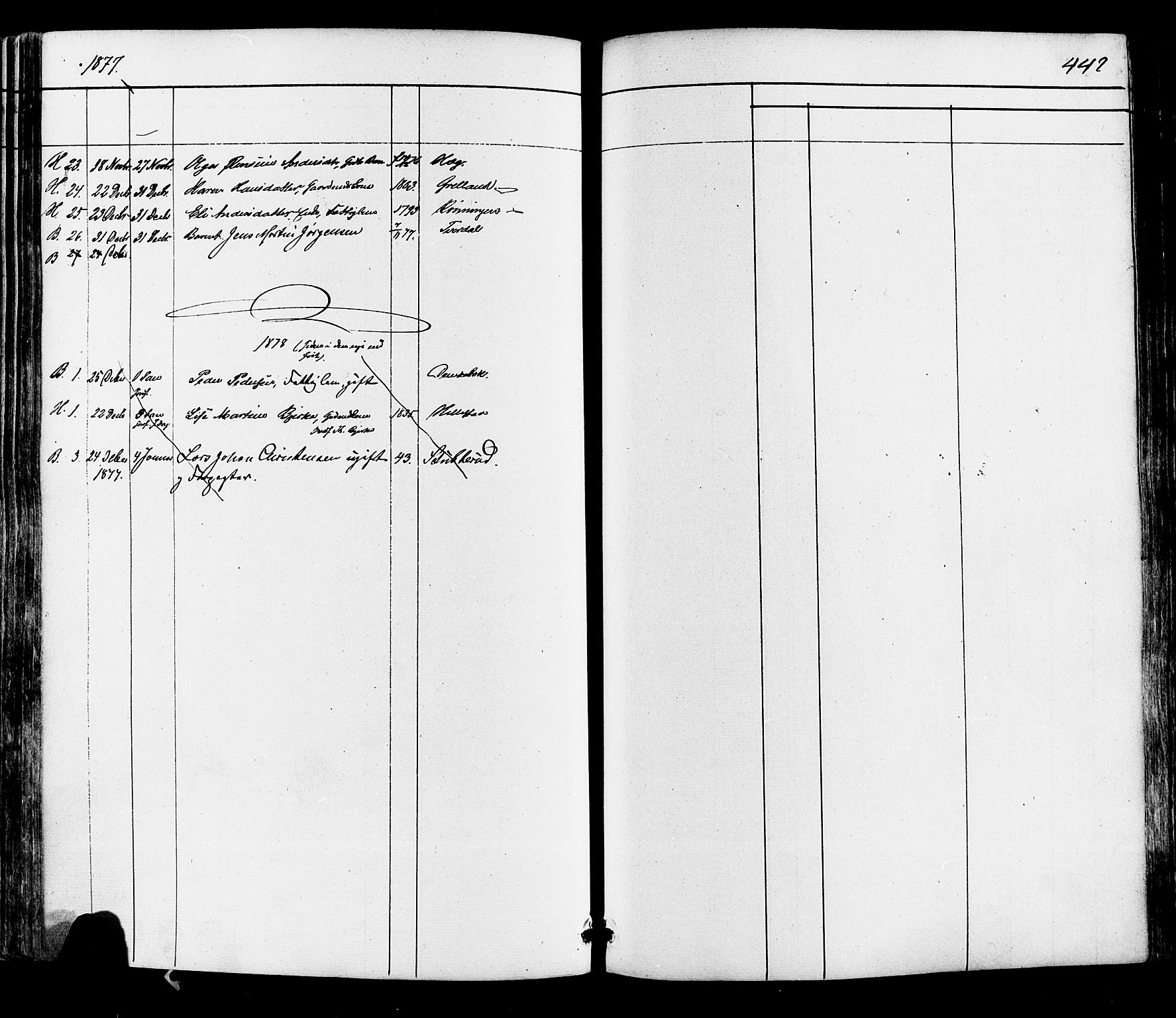 Botne kirkebøker, SAKO/A-340/F/Fa/L0006: Ministerialbok nr. I 6, 1836-1877, s. 442