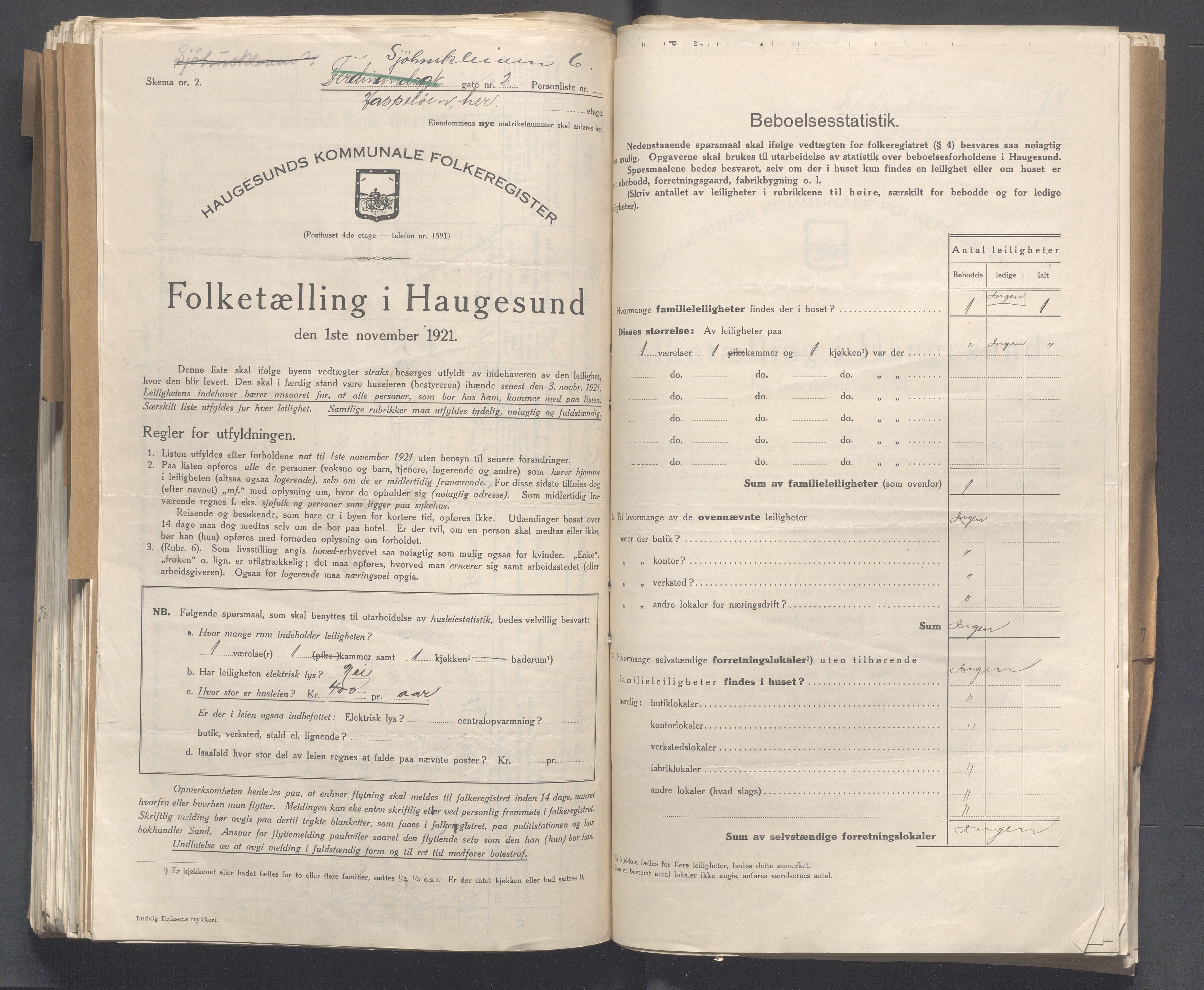 IKAR, Kommunal folketelling 1.11.1921 for Haugesund, 1921, s. 6558