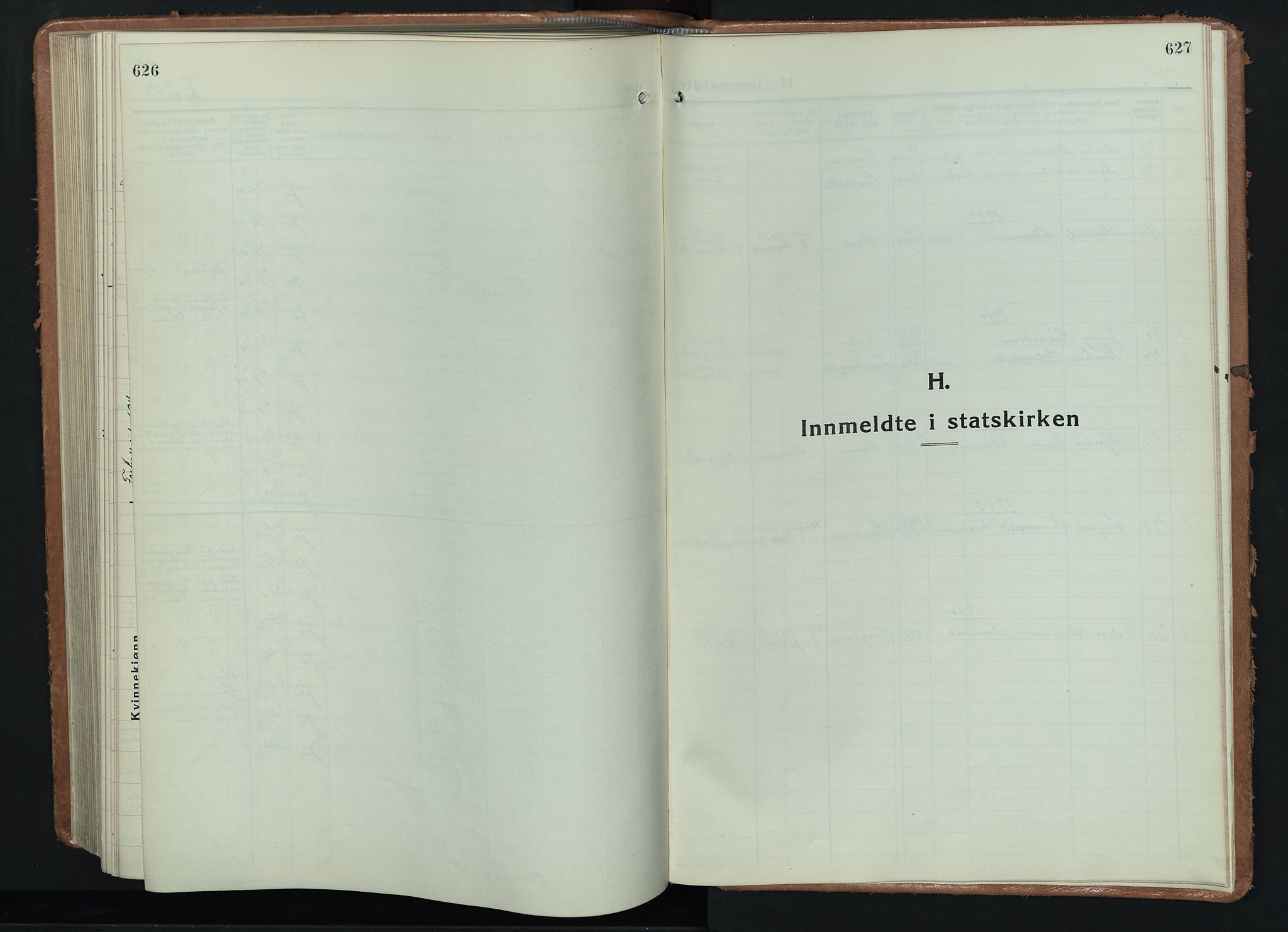 Ringsaker prestekontor, SAH/PREST-014/L/La/L0020: Klokkerbok nr. 20, 1934-1946, s. 626-627