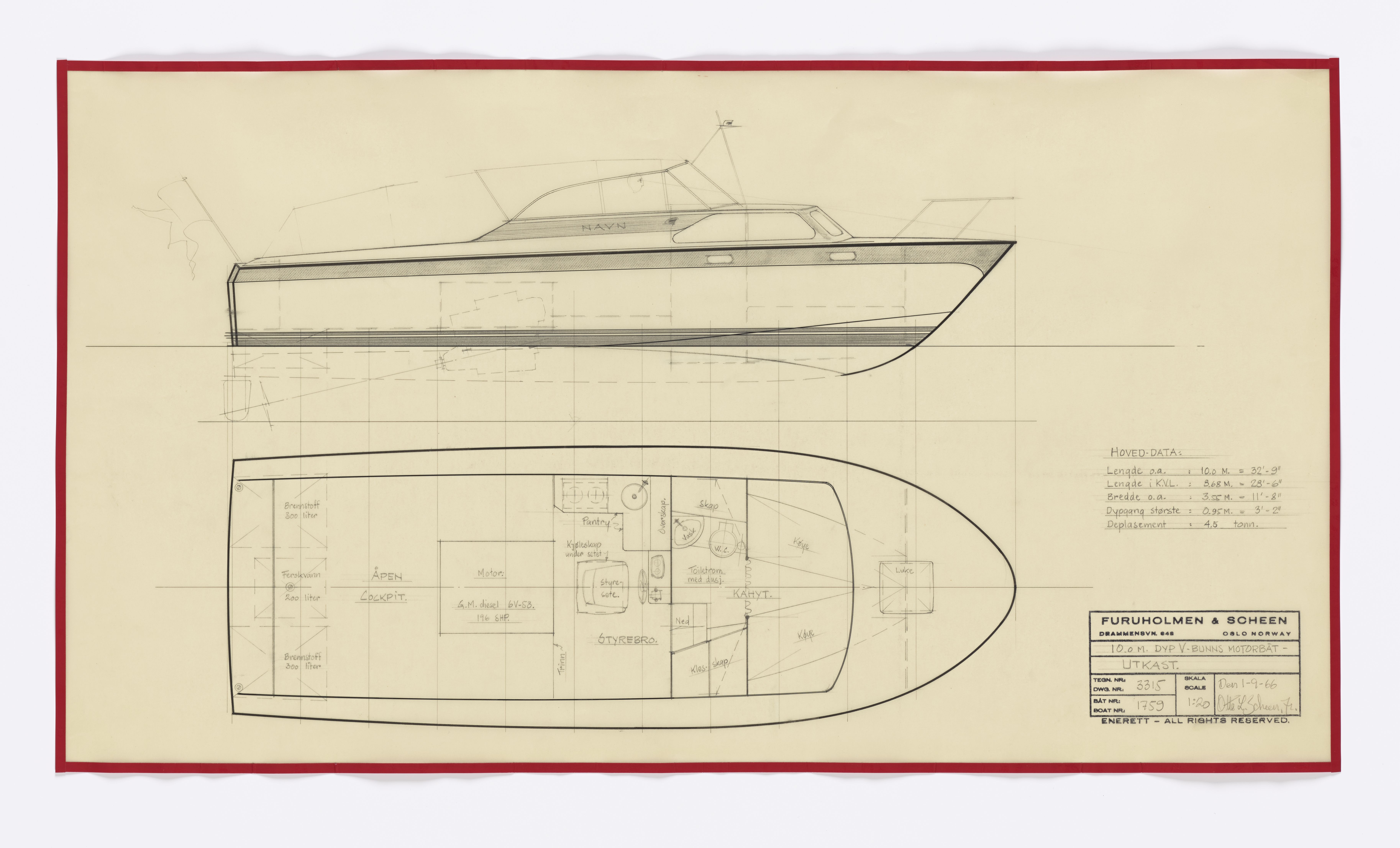 Furuholmen & Scheen, AFM/OM-1003/T/Ta/L0012/0001: Dypvannsbåt / Furuholmen og Scheen, 1965-1967