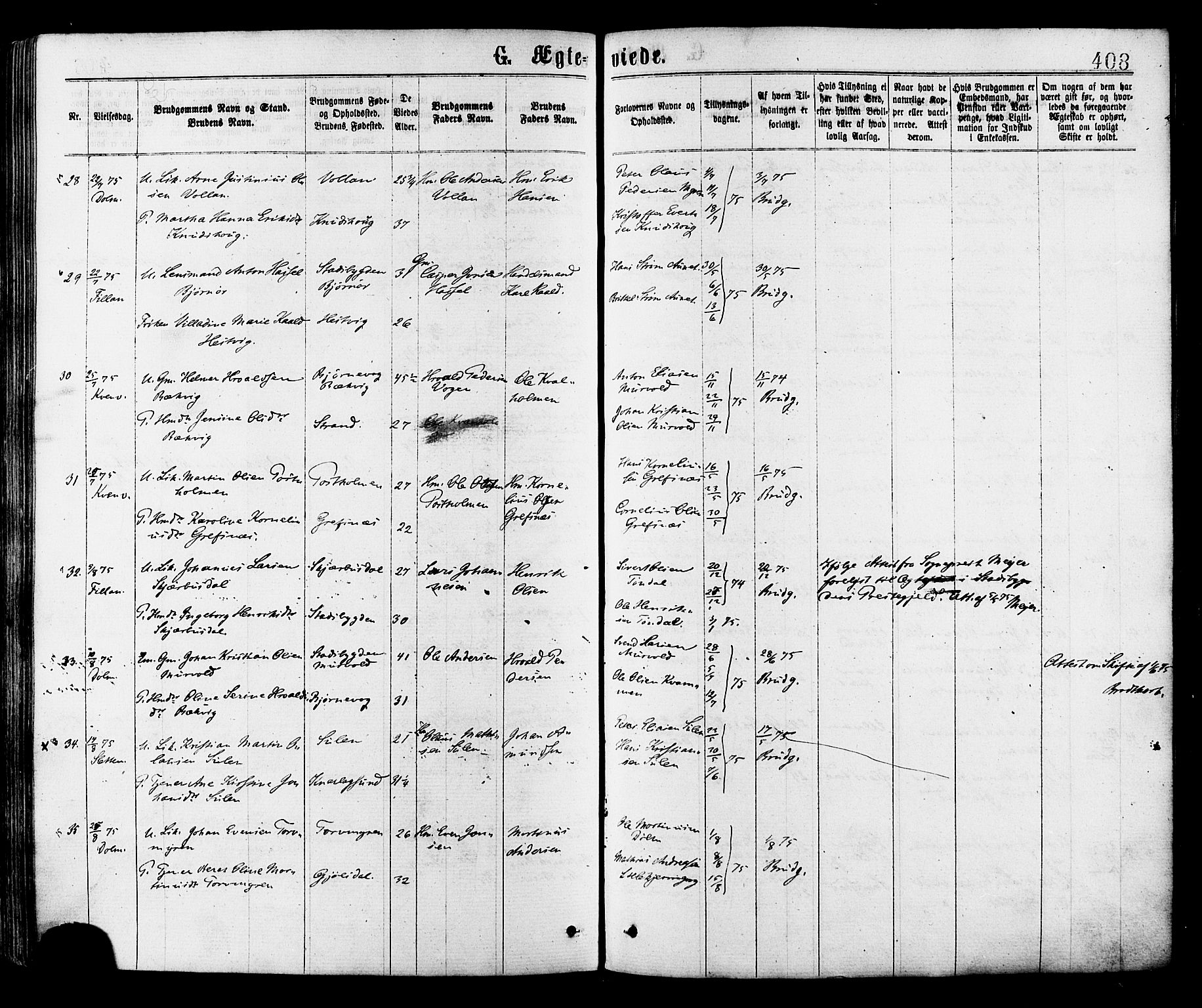 Ministerialprotokoller, klokkerbøker og fødselsregistre - Sør-Trøndelag, SAT/A-1456/634/L0532: Ministerialbok nr. 634A08, 1871-1881, s. 408