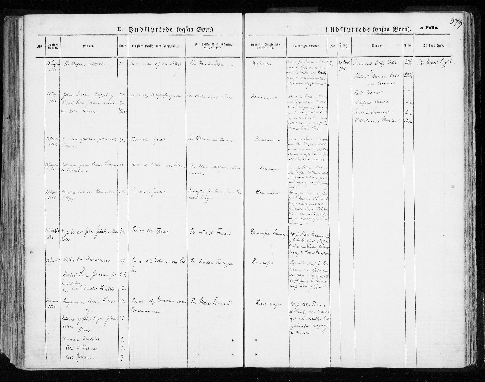 Hammerfest sokneprestkontor, SATØ/S-1347/H/Ha/L0005.kirke: Ministerialbok nr. 5, 1857-1869, s. 379