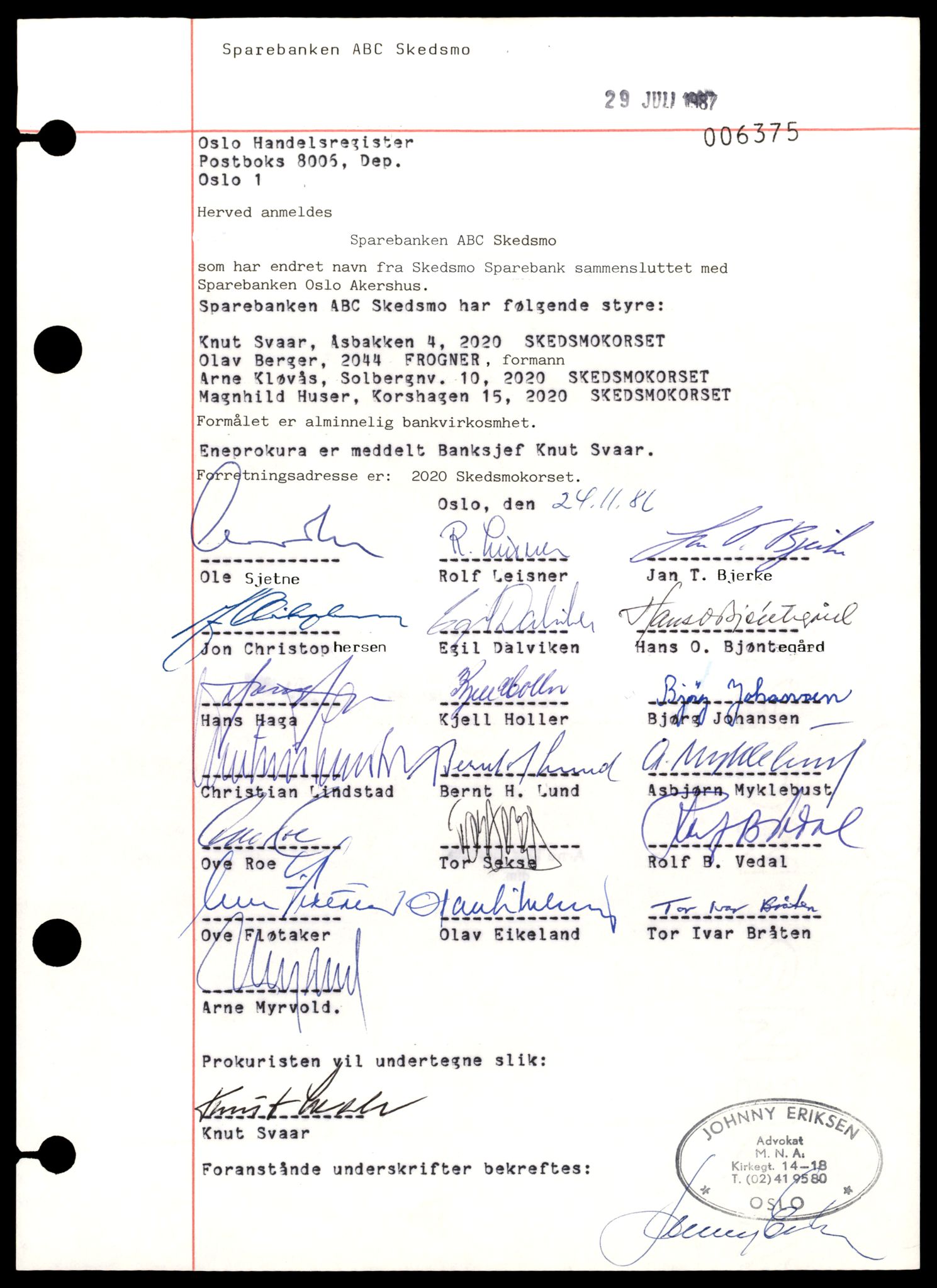 Nedre Romerike sorenskriveri, SAT/A-10469/K/Ke/Kea/L0022: Enkeltmannsforetak, aksjeselskap og andelslag, Skedsmo S - Sto, 1944-1989