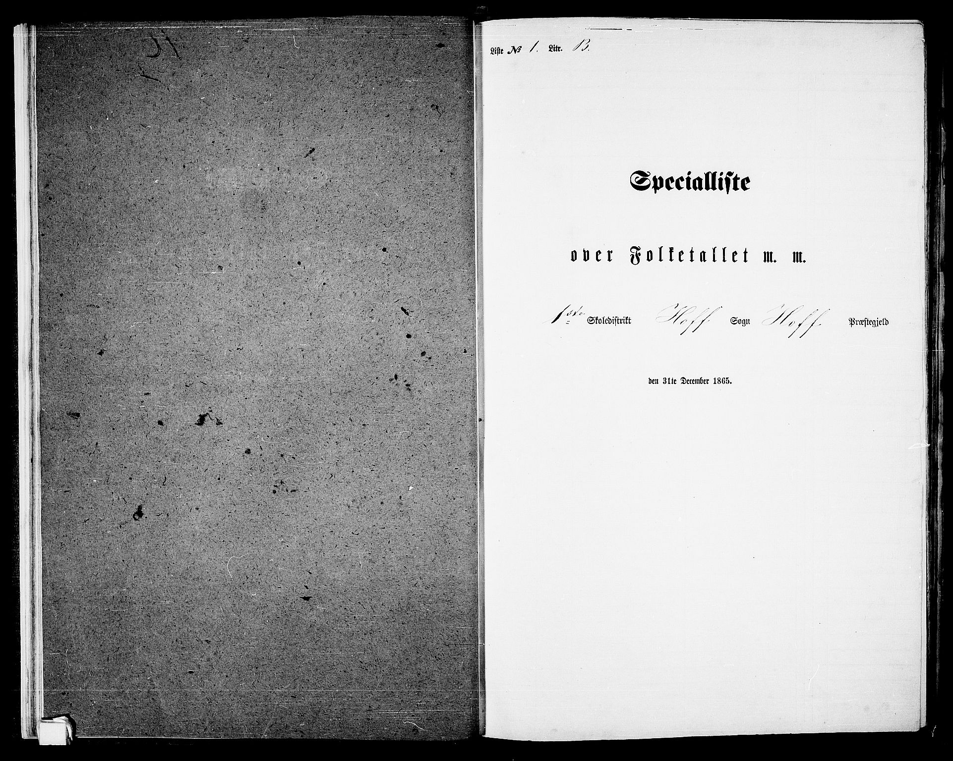 RA, Folketelling 1865 for 0714P Hof prestegjeld, 1865, s. 24