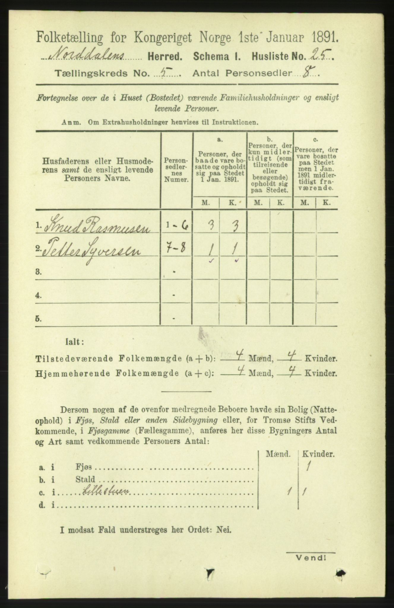 RA, Folketelling 1891 for 1524 Norddal herred, 1891, s. 990