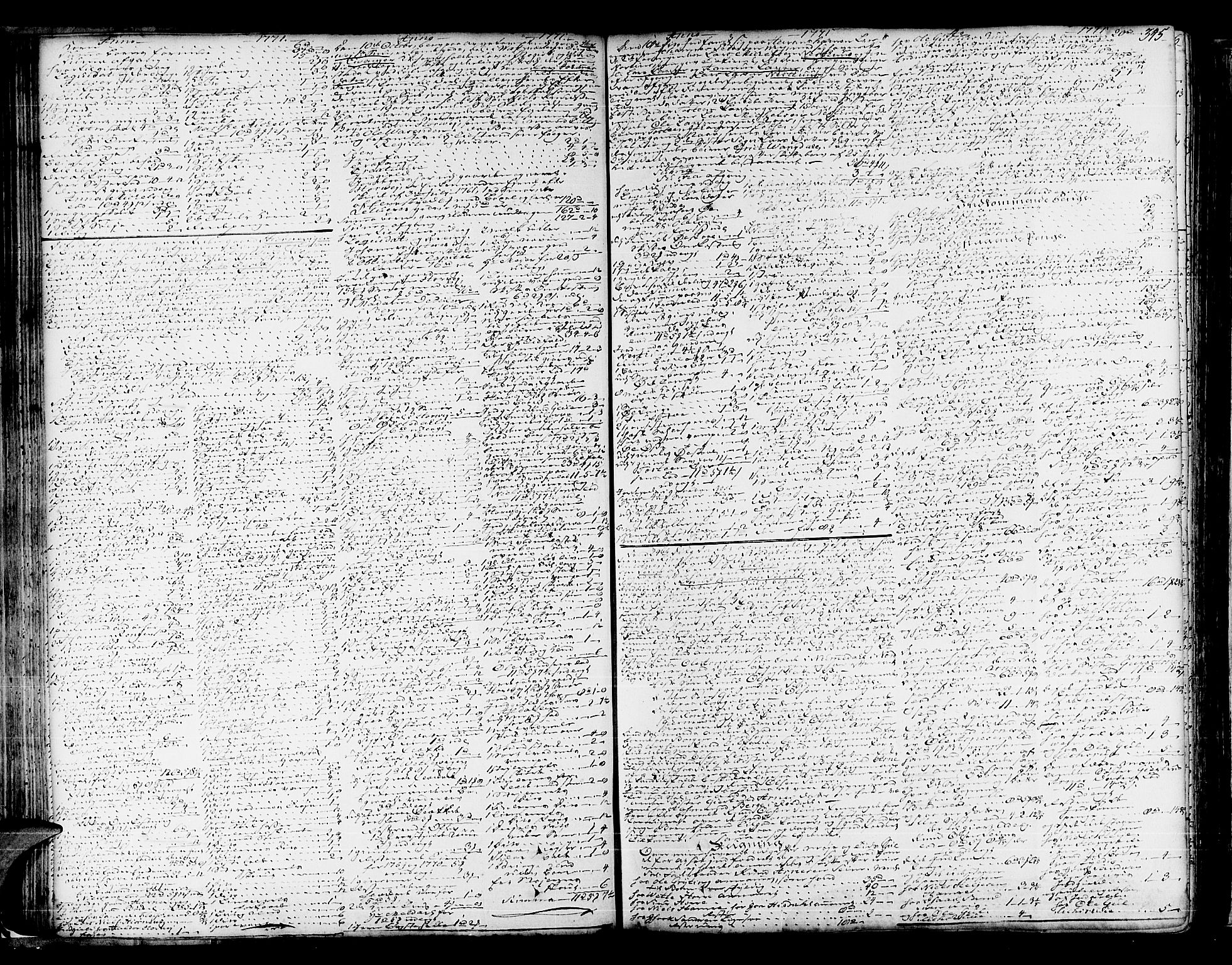 Hardanger og Voss sorenskriveri, SAB/A-2501/4/4A/4Ac/L0007b: Skifterettsprotokoll for sorenskriveriet, 1769-1779, s. 344b-345a