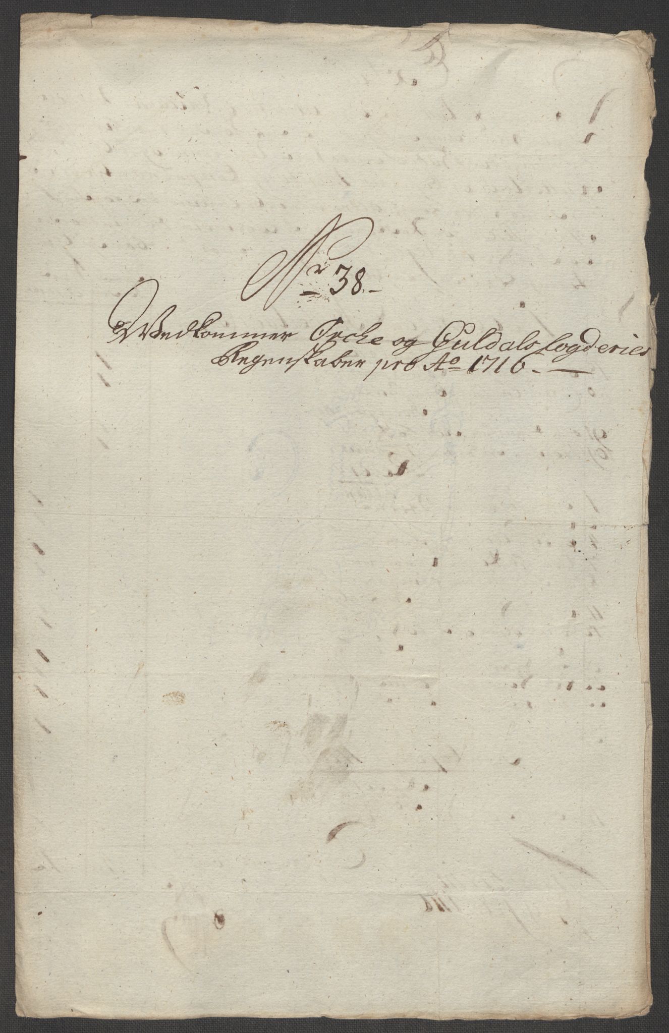 Rentekammeret inntil 1814, Reviderte regnskaper, Fogderegnskap, RA/EA-4092/R60/L3968: Fogderegnskap Orkdal og Gauldal, 1716, s. 27