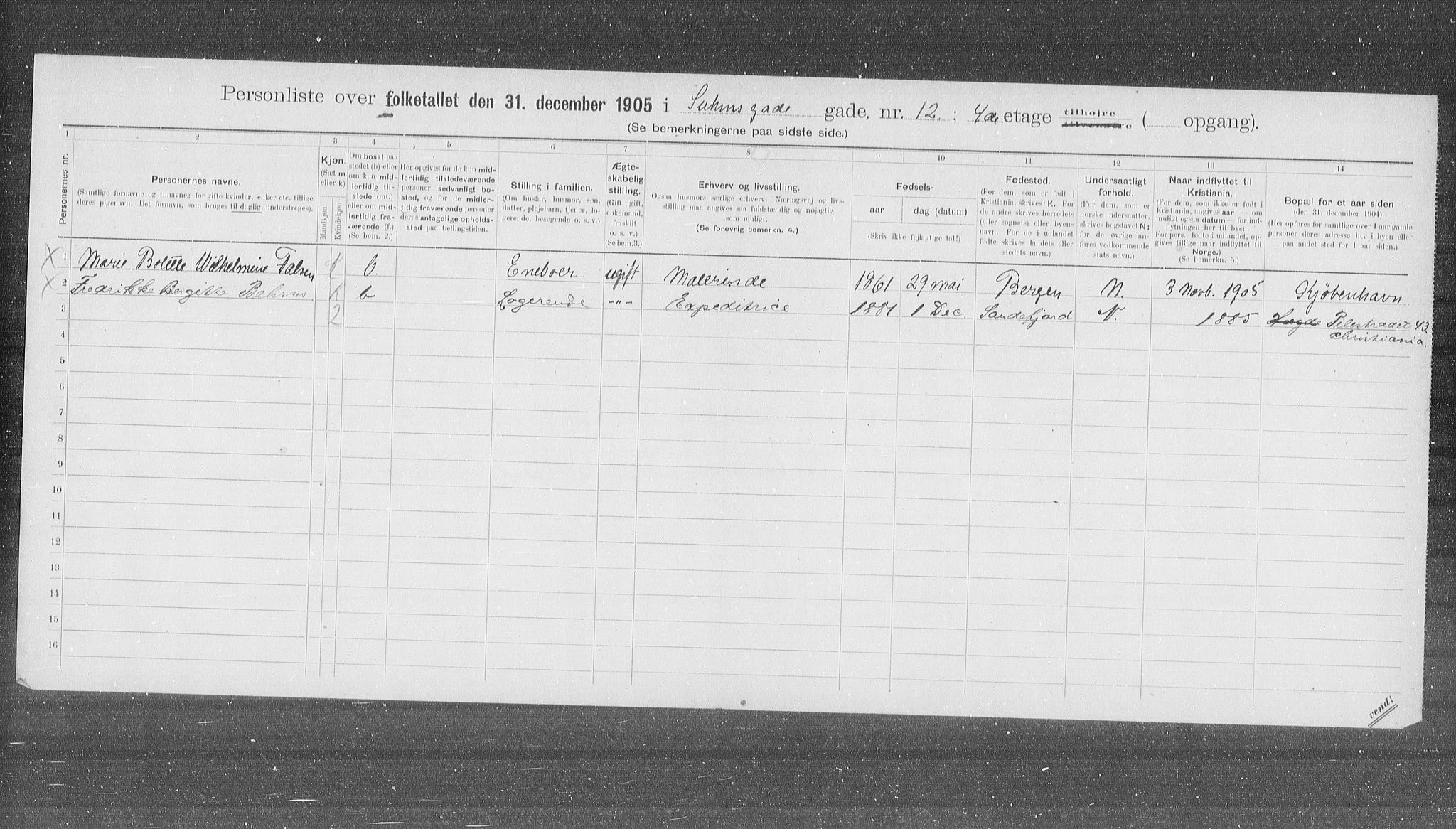 OBA, Kommunal folketelling 31.12.1905 for Kristiania kjøpstad, 1905, s. 54777