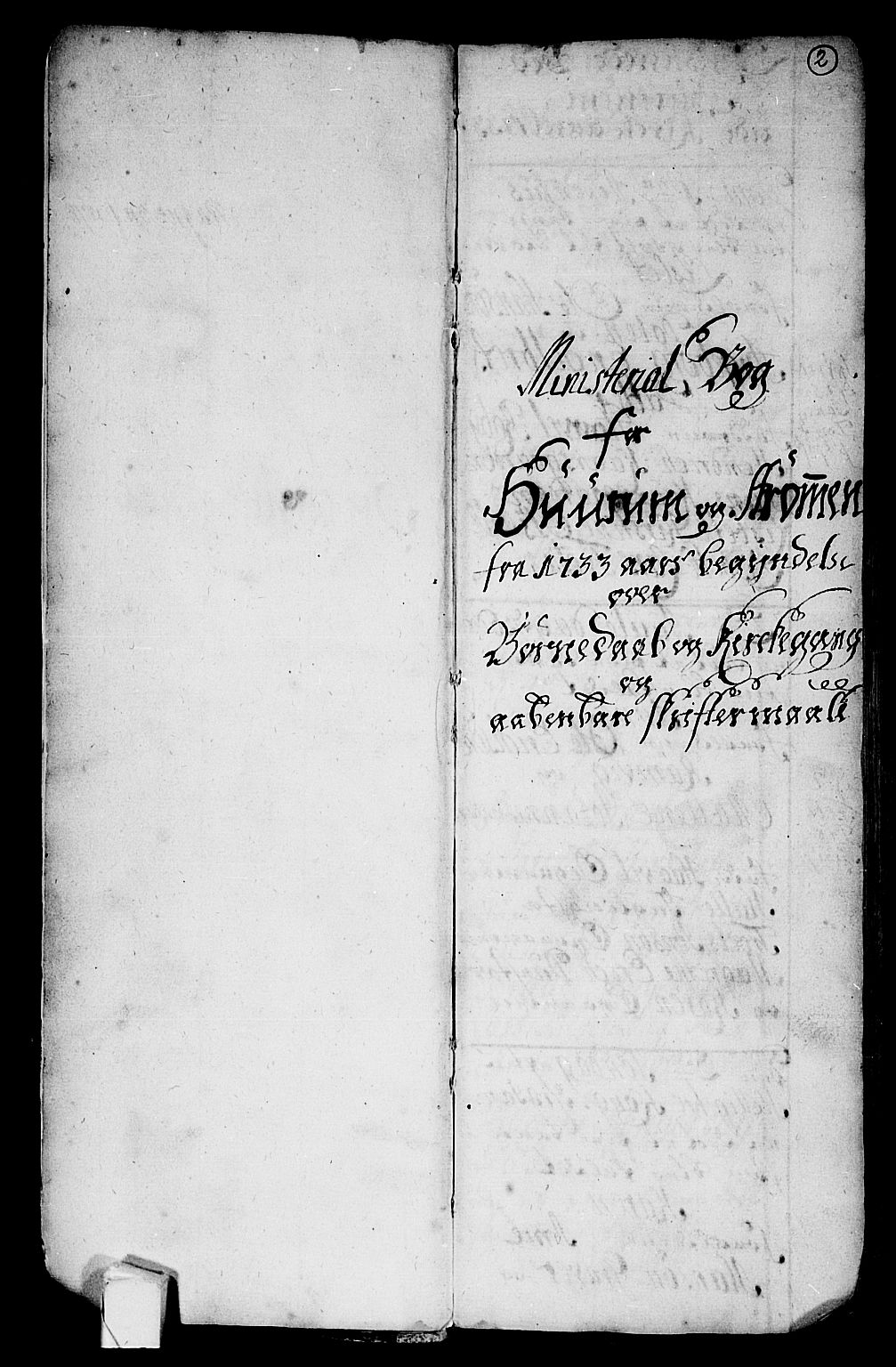 Hurum kirkebøker, AV/SAKO-A-229/F/Fa/L0002: Ministerialbok nr. 2, 1733-1757, s. 2