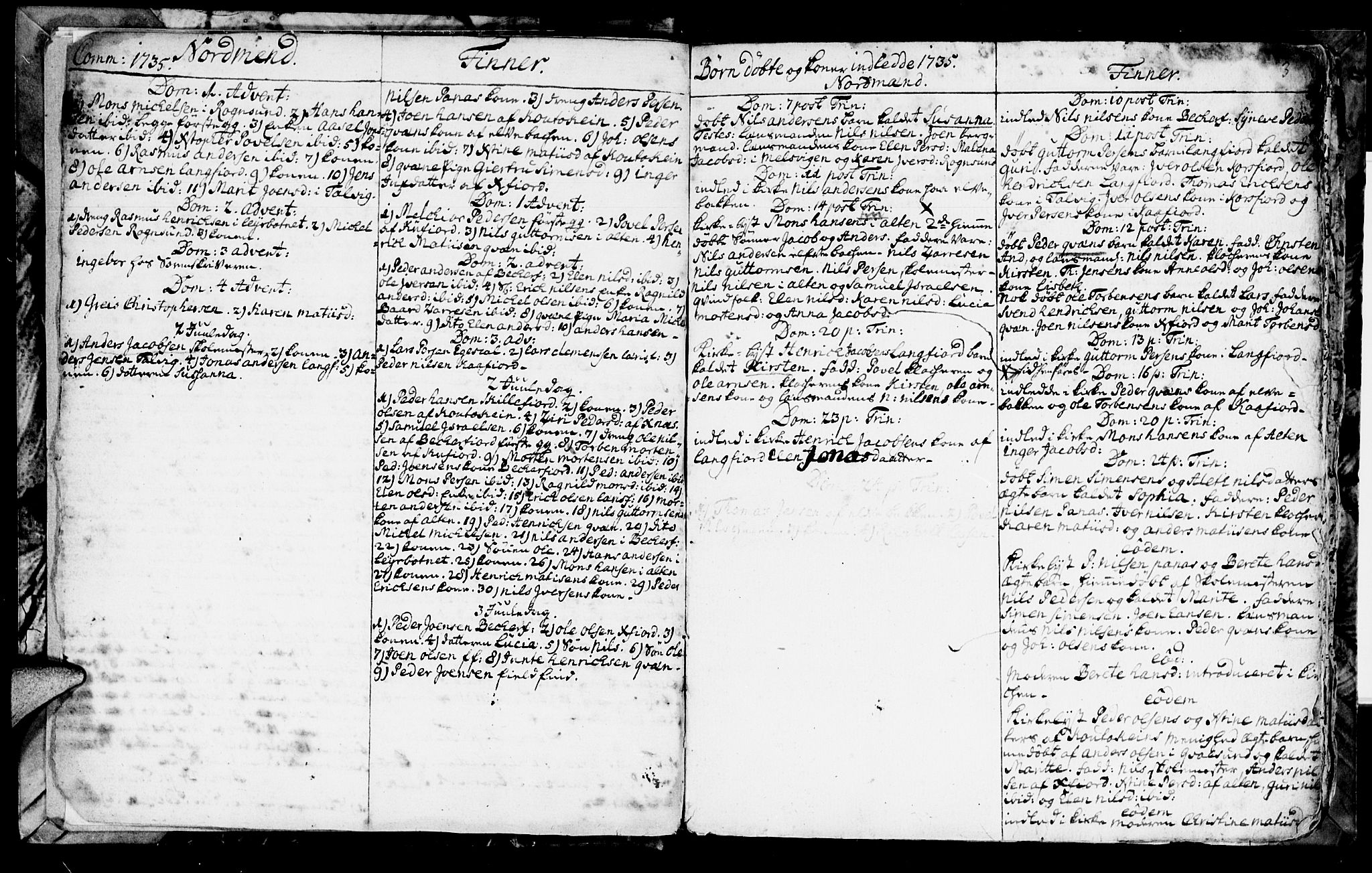 Talvik sokneprestkontor, AV/SATØ-S-1337/H/Ha/L0003kirke: Ministerialbok nr. 3, 1735-1752, s. 3