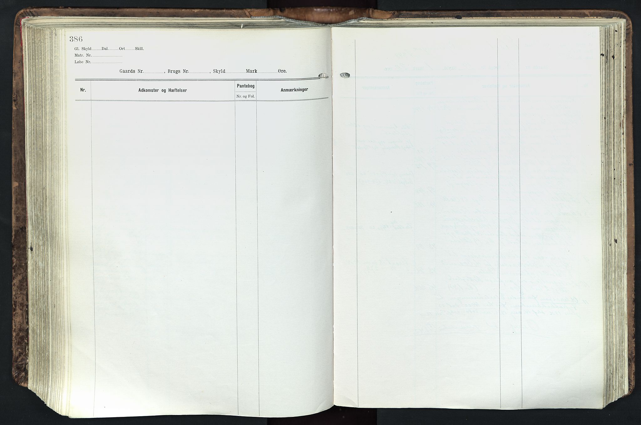 Solør tingrett, AV/SAH-TING-008/H/Ha/Hak/L0003: Panteregister nr. III, 1900-1935, s. 386