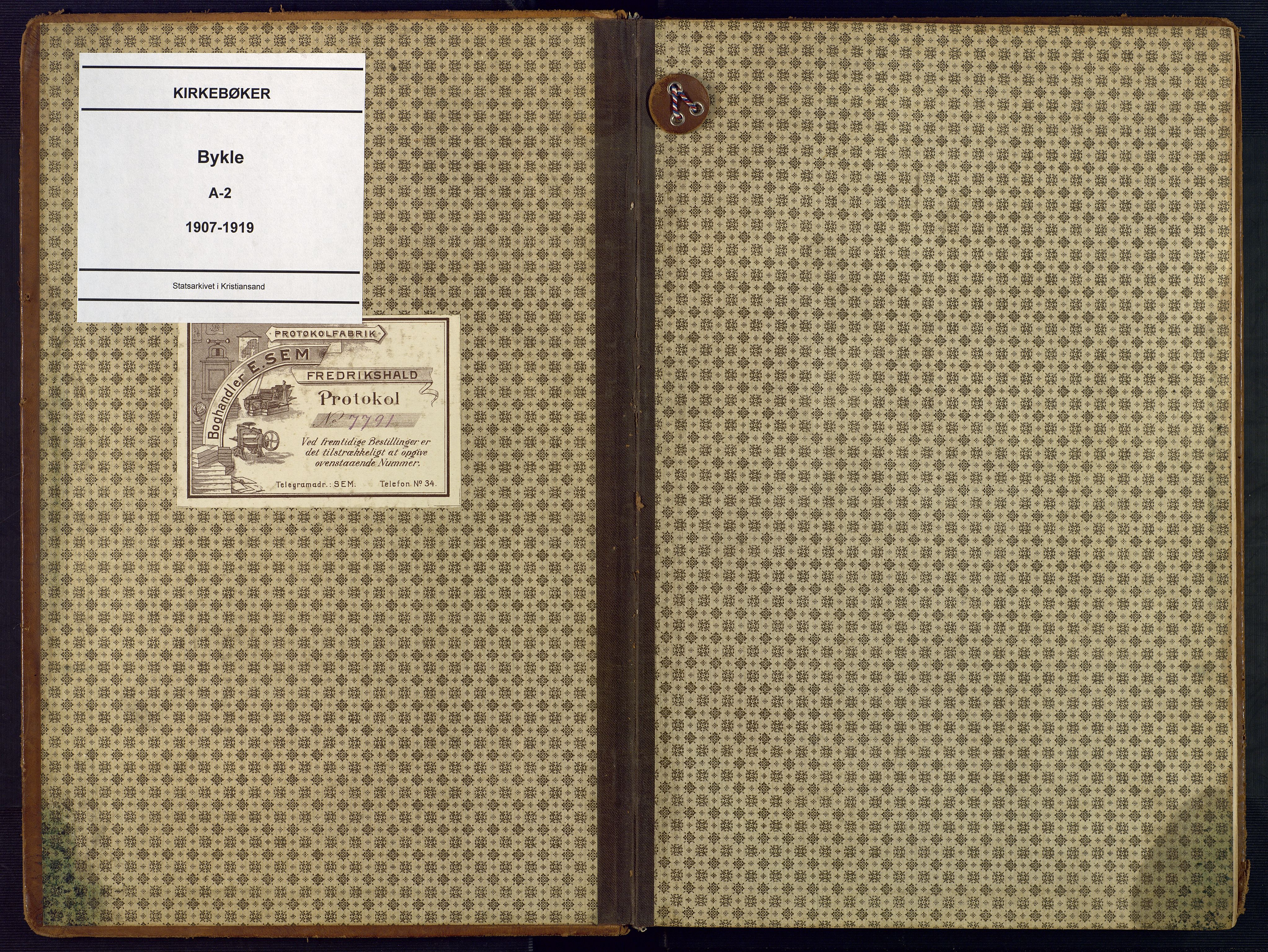 Valle sokneprestkontor, SAK/1111-0044/F/Fa/Faa/L0002: Ministerialbok nr. A 2, 1907-1919
