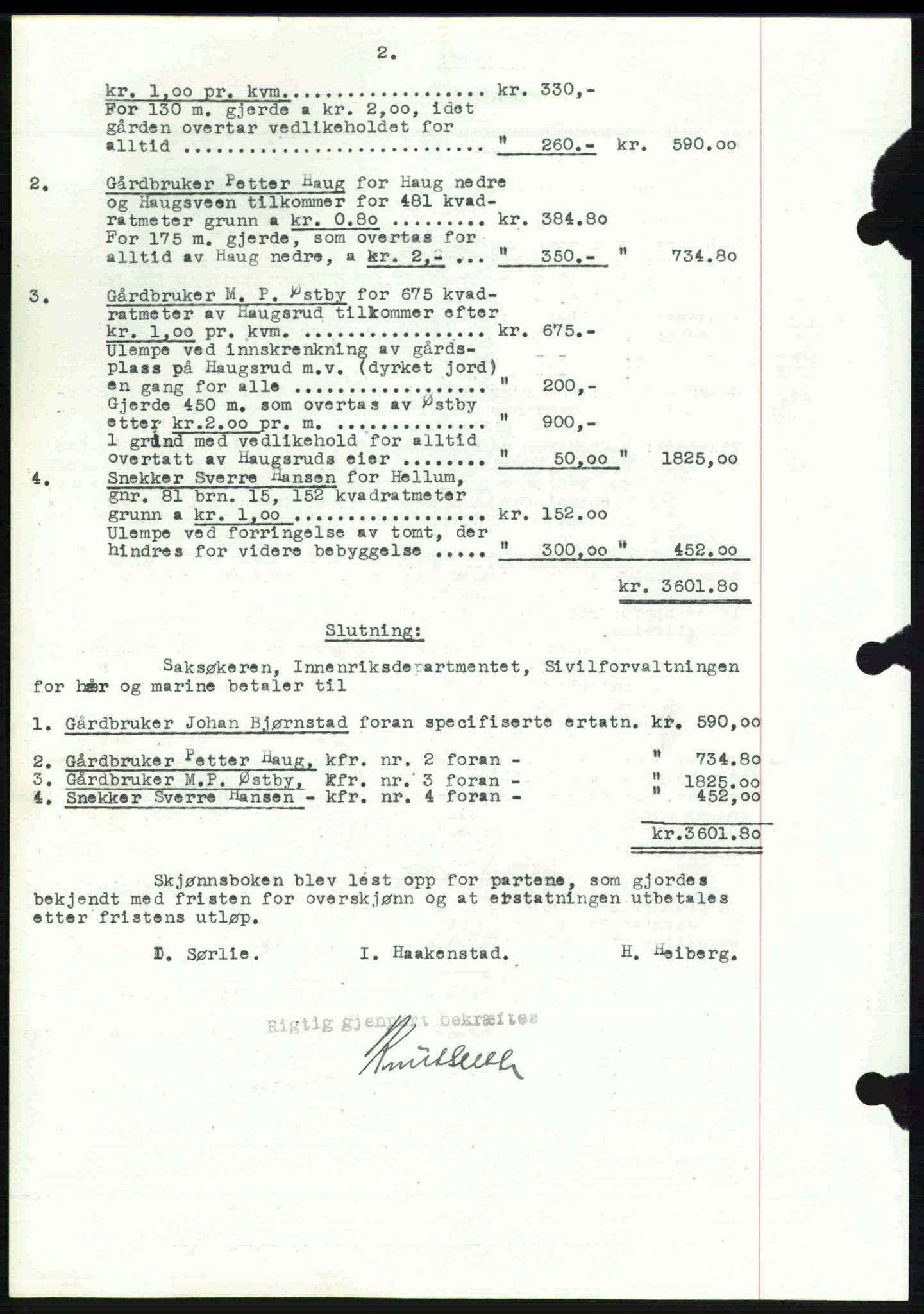 Toten tingrett, AV/SAH-TING-006/H/Hb/Hbc/L0008: Pantebok nr. Hbc-08, 1941-1941, Dagboknr: 26/1941