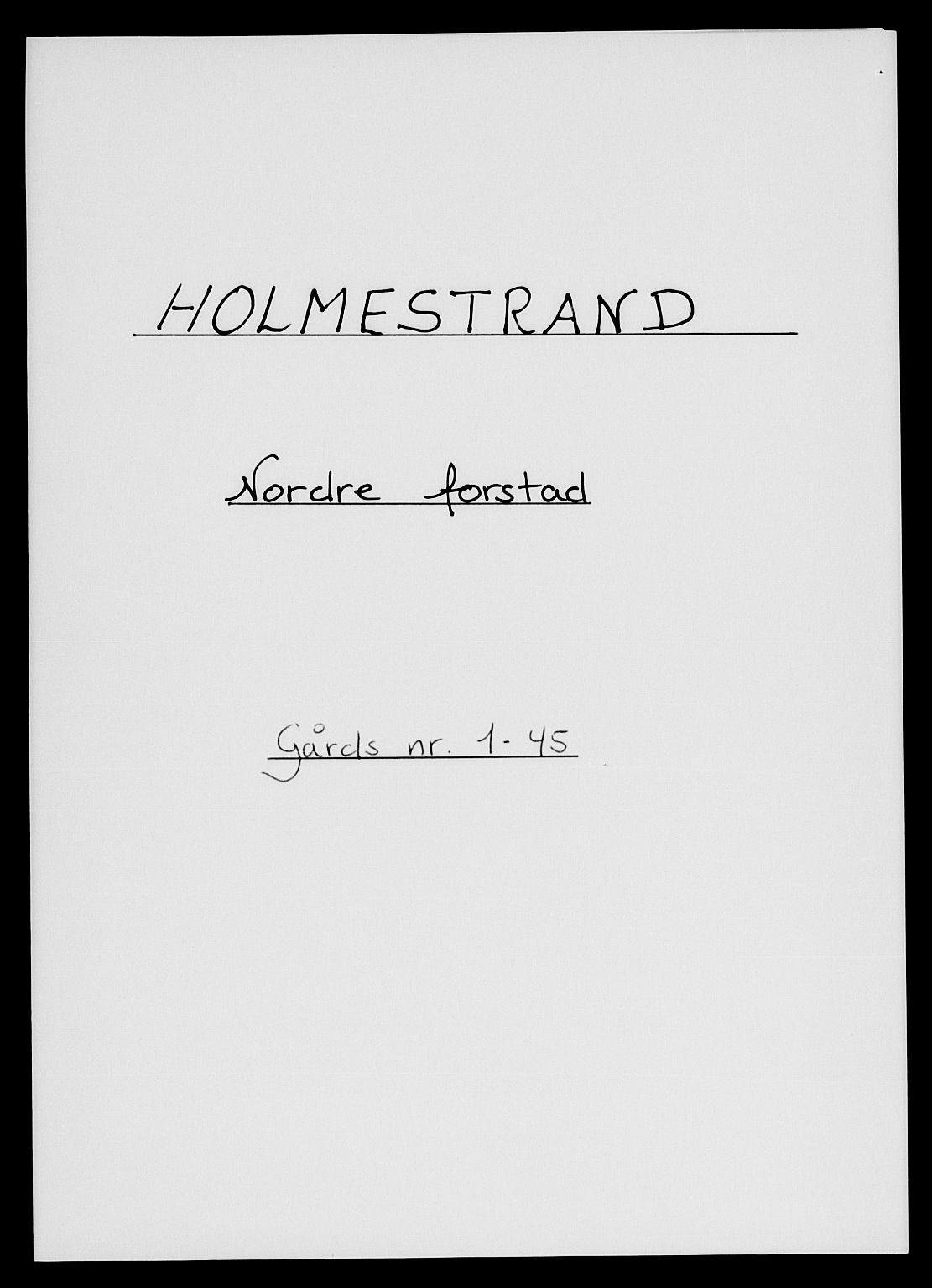 SAKO, Folketelling 1885 for 0702 Holmestrand kjøpstad, 1885, s. 1