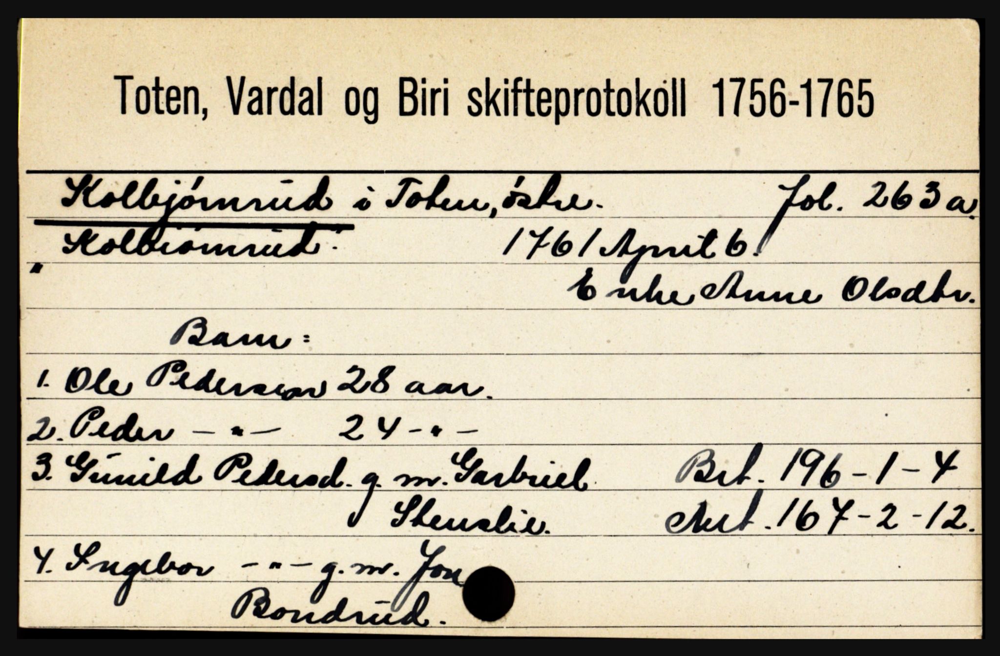 Toten tingrett, AV/SAH-TING-006/J, 1657-1903, s. 11203