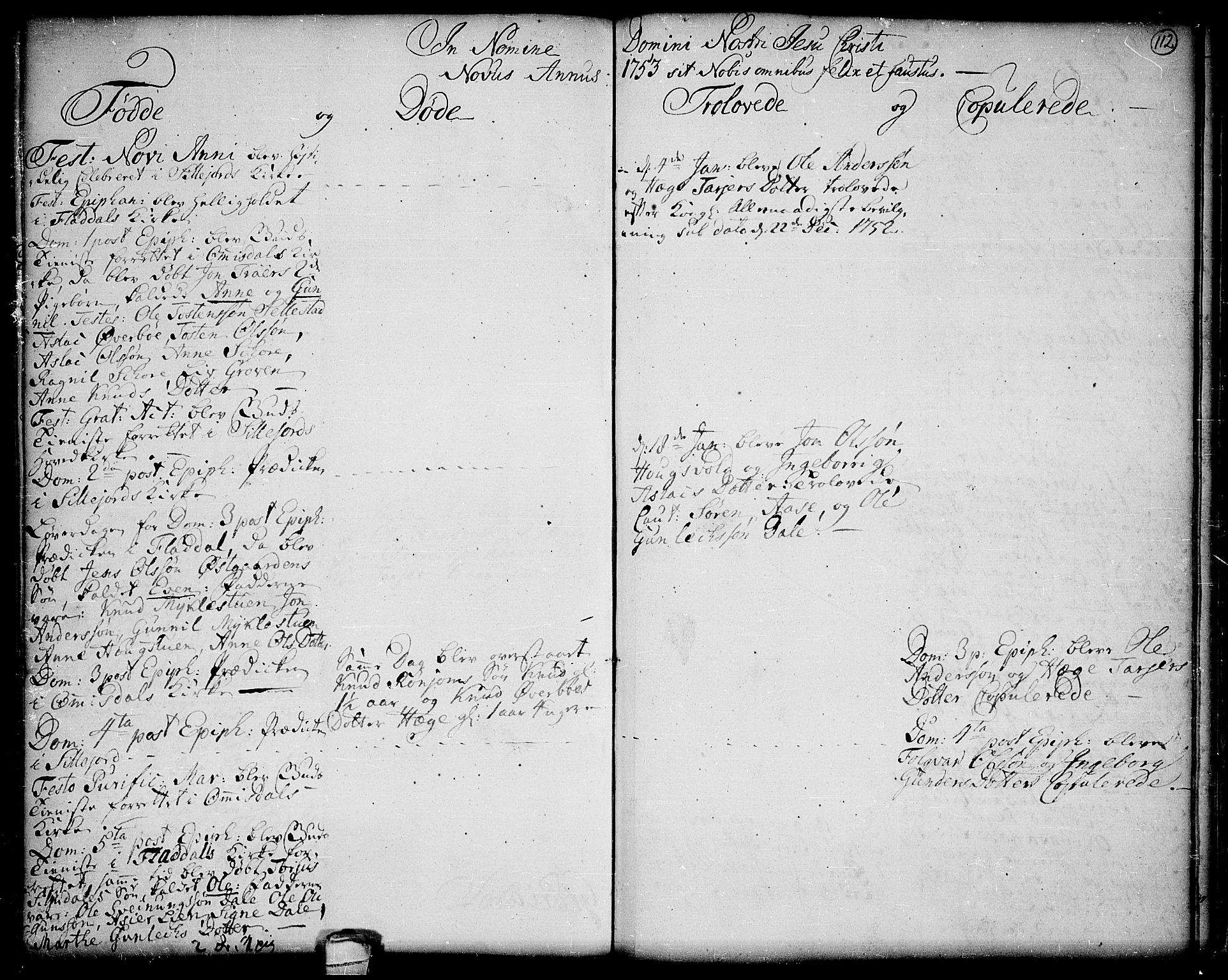 Seljord kirkebøker, AV/SAKO-A-20/F/Fa/L0006: Ministerialbok nr. I 6, 1744-1755, s. 112