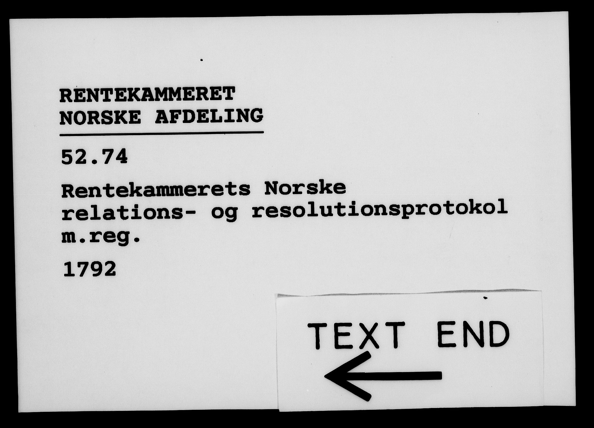 Rentekammeret, Kammerkanselliet, RA/EA-3111/G/Gf/Gfa/L0074: Norsk relasjons- og resolusjonsprotokoll (merket RK 52.74), 1792, s. 525