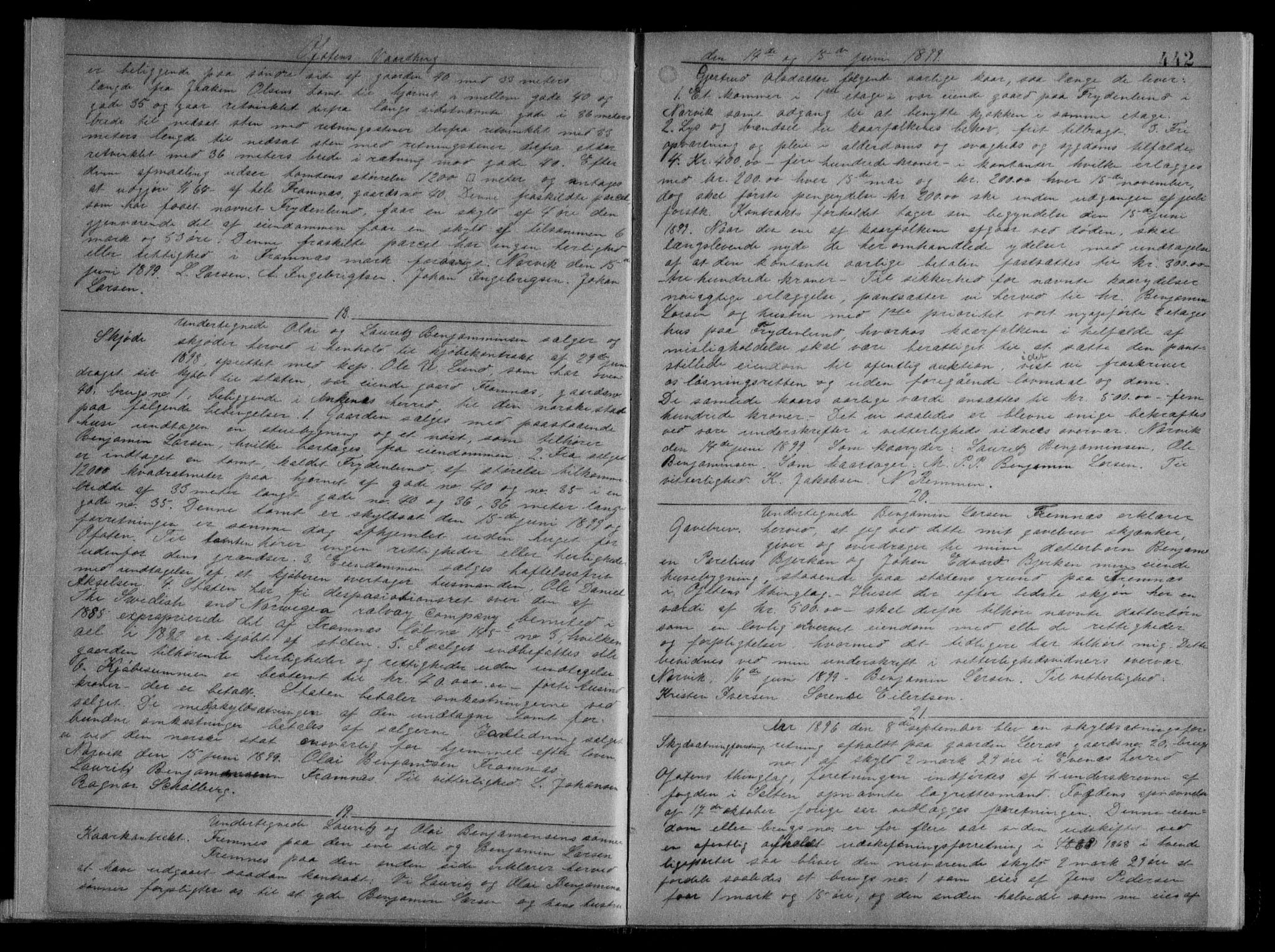 Steigen og Ofoten sorenskriveri, SAT/A-0030/1/2/2C/L0001: Pantebok nr. A, 1896-1899, s. 442