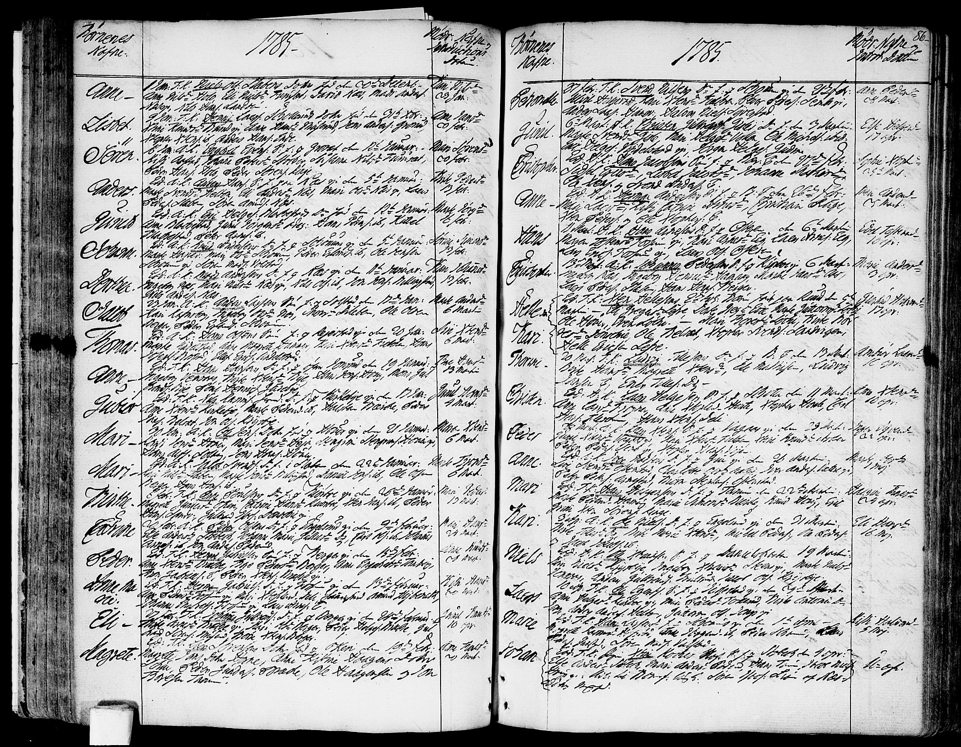 Asker prestekontor Kirkebøker, SAO/A-10256a/F/Fa/L0003: Ministerialbok nr. I 3, 1767-1807, s. 86