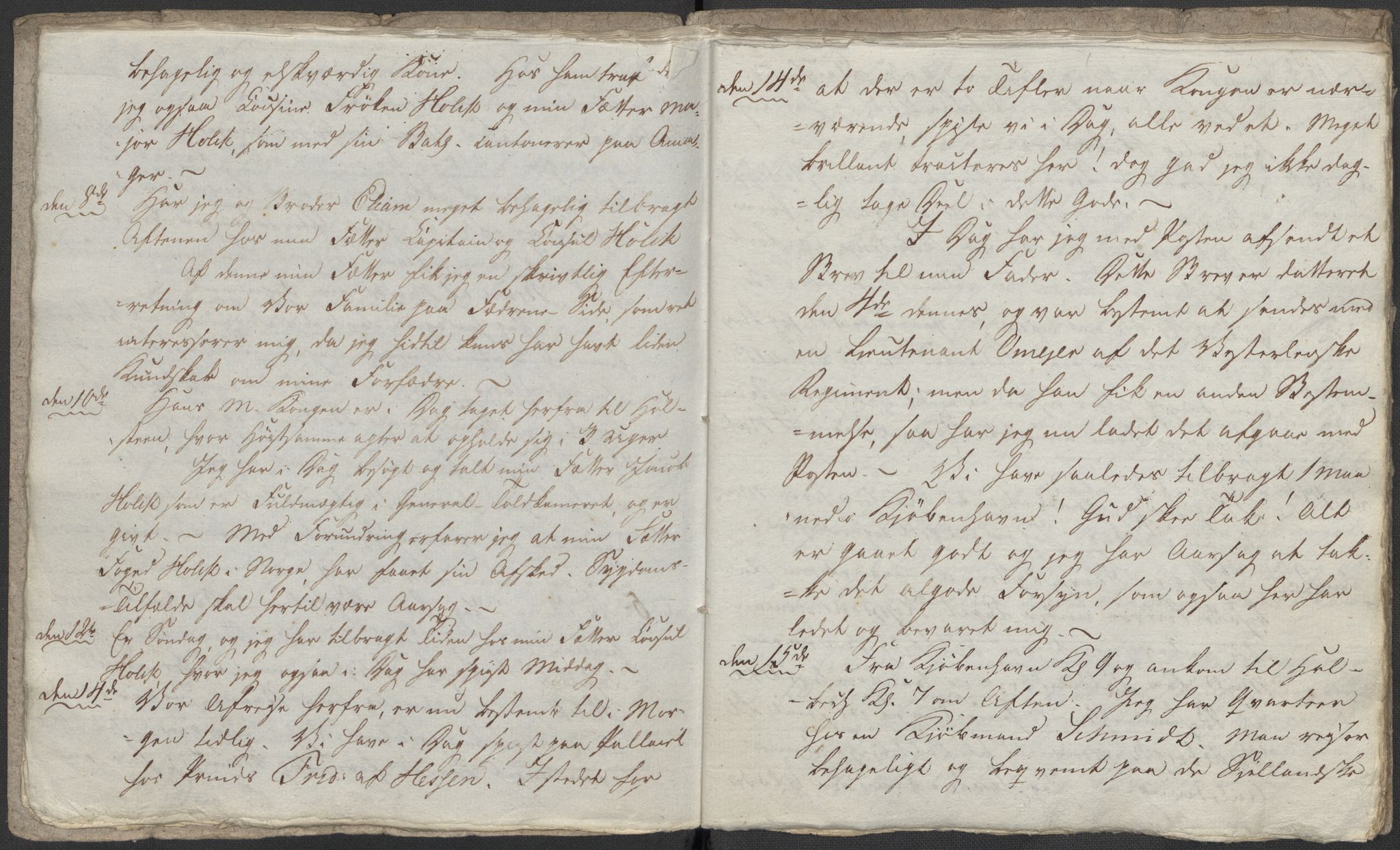 Holck, Meidell, Hartvig, AV/RA-PA-0204/F/L0001: (Kassett) Dagbøker ført av Ole Elias v.Holck, 1798-1842, s. 209