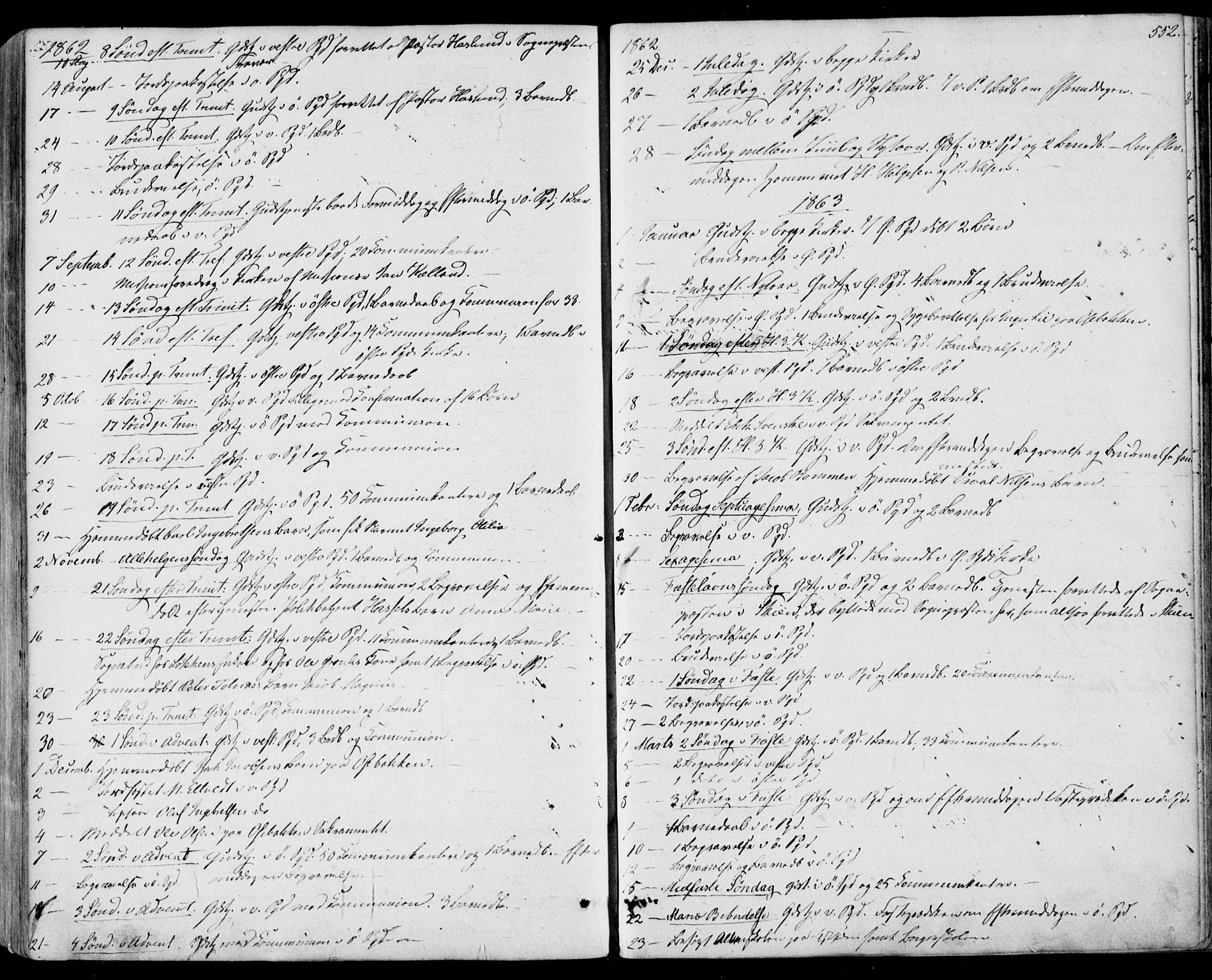 Porsgrunn kirkebøker , AV/SAKO-A-104/F/Fa/L0007: Ministerialbok nr. 7, 1858-1877, s. 552