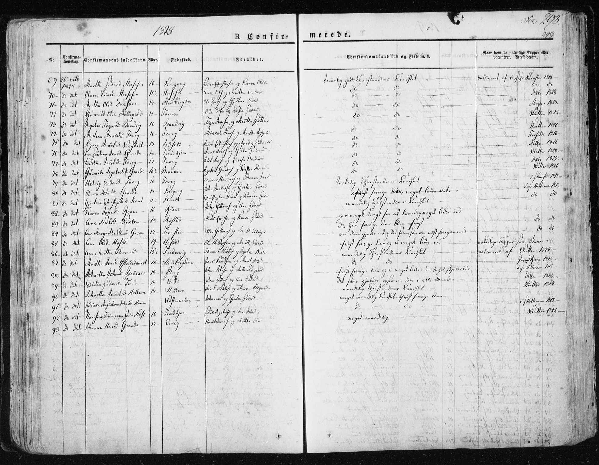 Ministerialprotokoller, klokkerbøker og fødselsregistre - Sør-Trøndelag, SAT/A-1456/659/L0735: Ministerialbok nr. 659A05, 1826-1841, s. 298