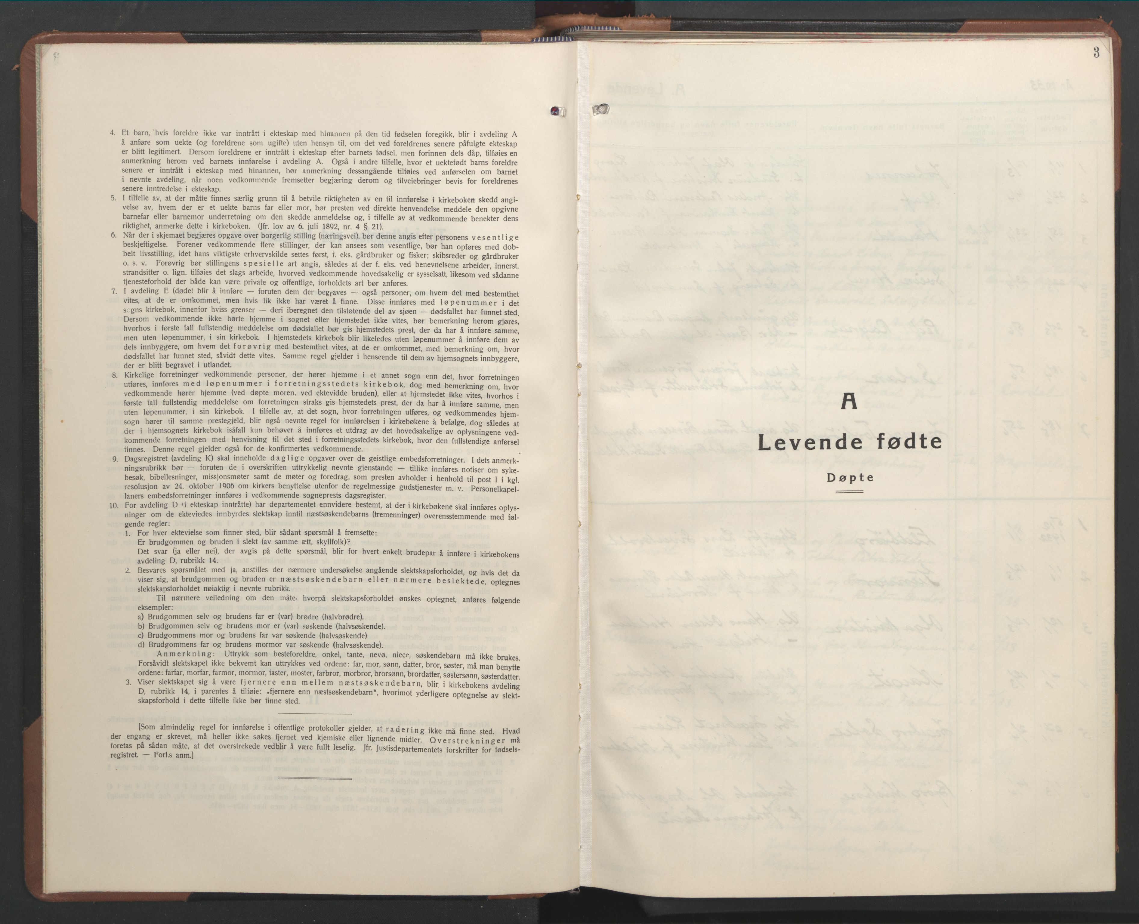 Ministerialprotokoller, klokkerbøker og fødselsregistre - Sør-Trøndelag, SAT/A-1456/686/L0986: Klokkerbok nr. 686C02, 1933-1950, s. 3