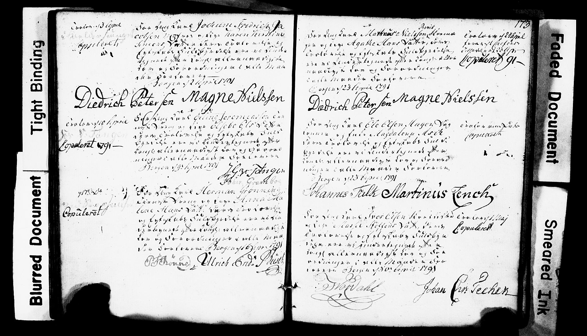 Domkirken sokneprestembete, SAB/A-74801: Forlovererklæringer nr. II.5.1, 1767-1792, s. 173