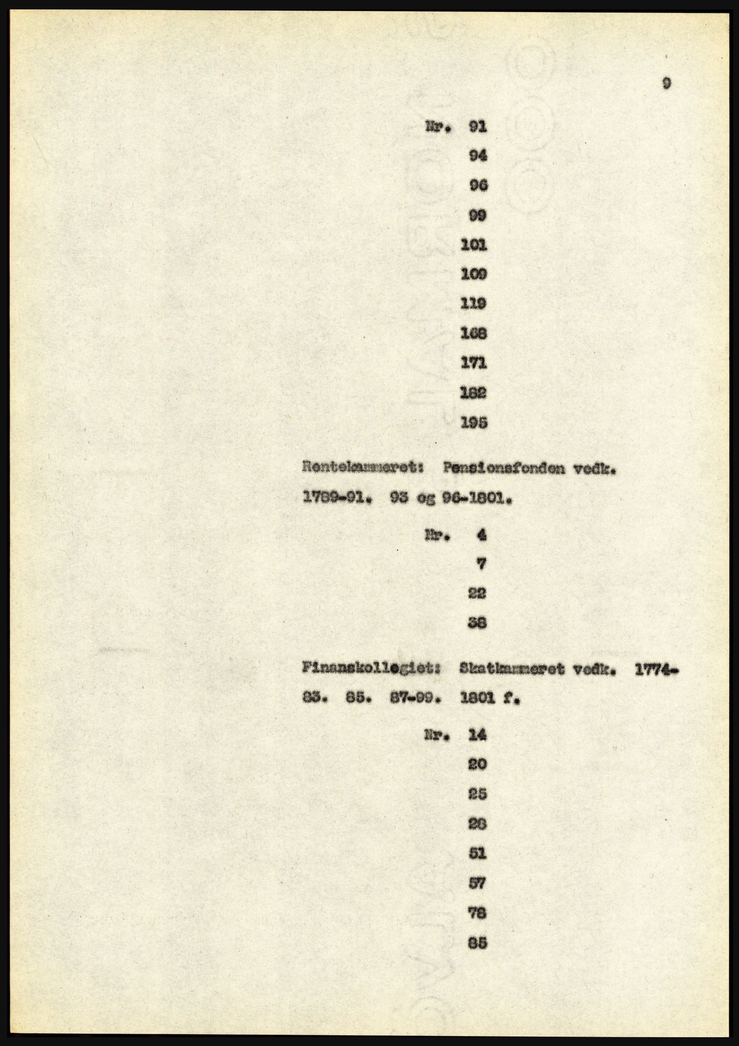 Riksarkivet, Seksjon for eldre arkiv og spesialsamlinger, AV/RA-EA-6797/H/Ha, 1953, s. 9