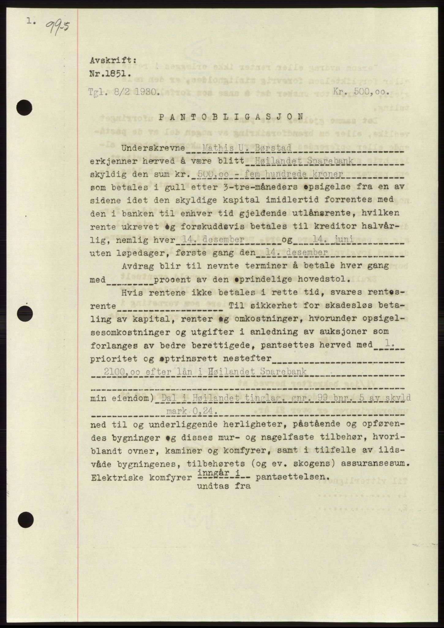 Namdal sorenskriveri, SAT/A-4133/1/2/2C: Pantebok nr. -, 1926-1930, Tingl.dato: 08.02.1930