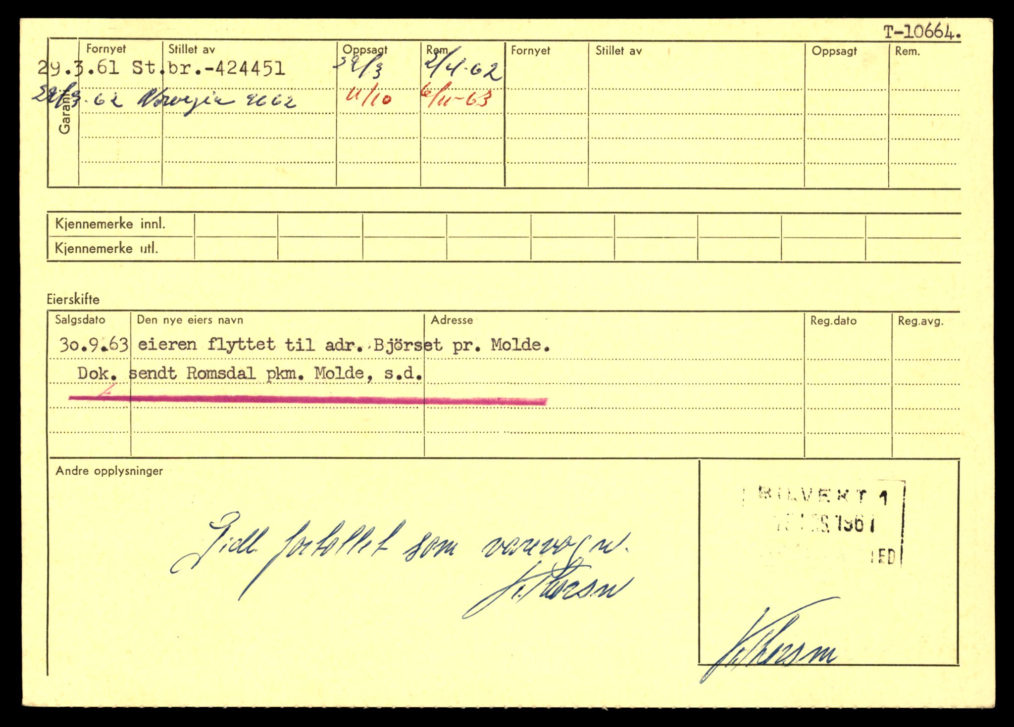 Møre og Romsdal vegkontor - Ålesund trafikkstasjon, AV/SAT-A-4099/F/Fe/L0022: Registreringskort for kjøretøy T 10584 - T 10694, 1927-1998, s. 2240