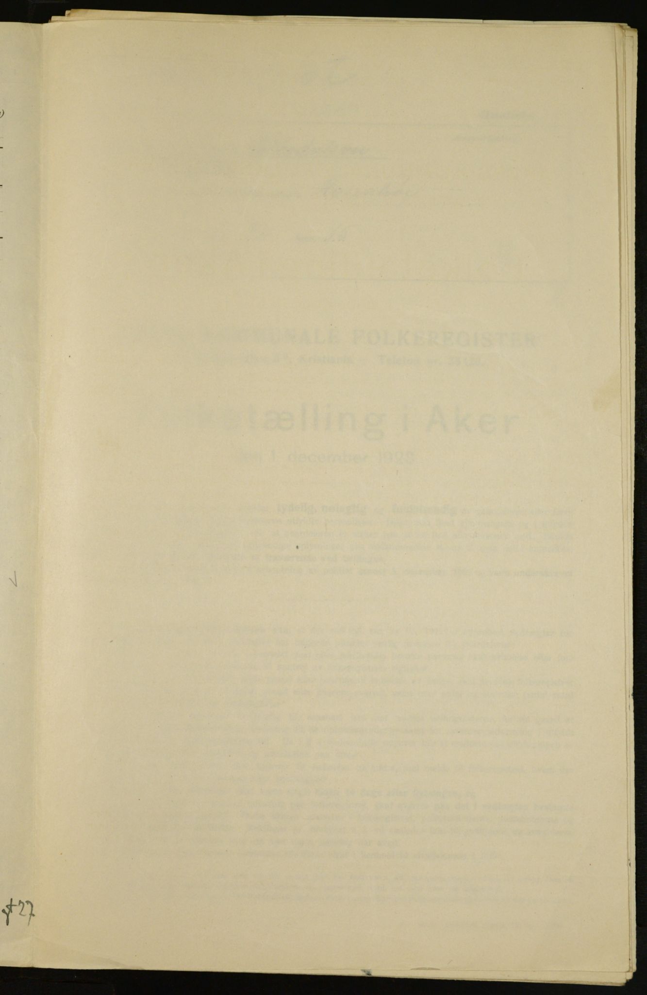 , Kommunal folketelling 1.12.1923 for Aker, 1923, s. 6226