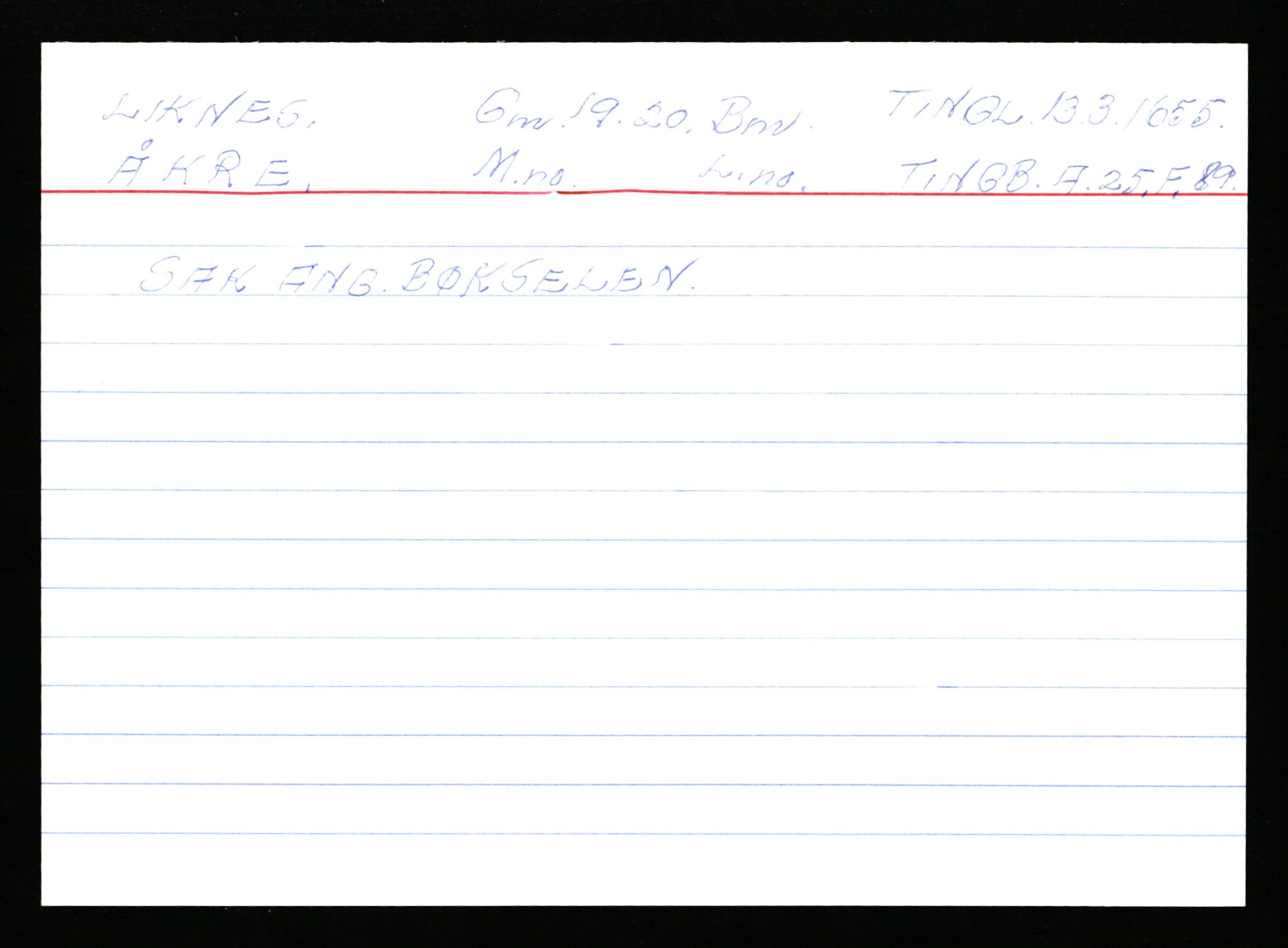 Statsarkivet i Stavanger, AV/SAST-A-101971/03/Y/Ym/L0035: Åstedskort sortert etter gårdsnavn: Leiranger - Lindanger, 1600-1950, s. 437