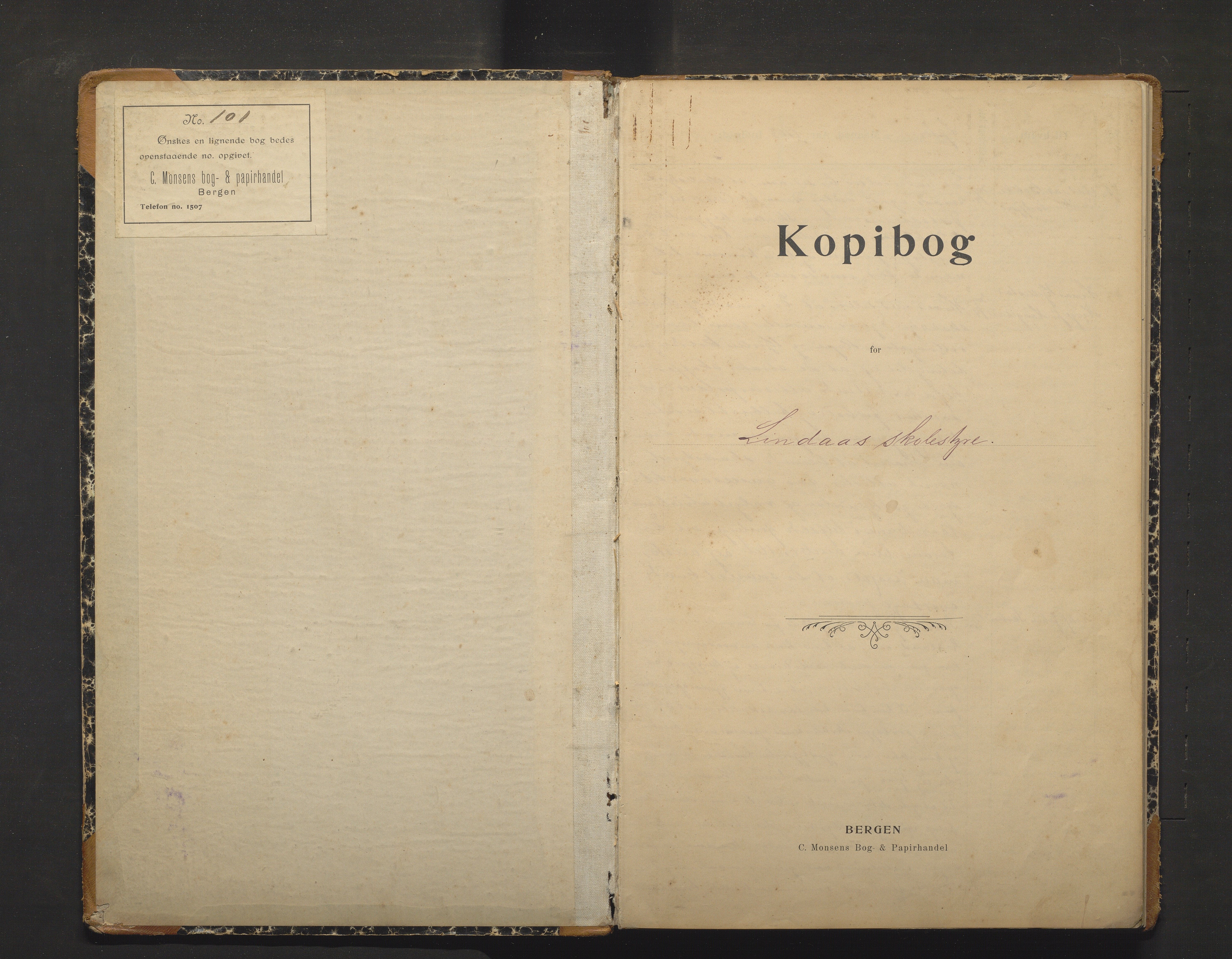 Lindås kommune. Skulestyret, IKAH/1263-211/B/Ba/L0002: Brevkopibok, journal over utgåande skriv, 1903-1912
