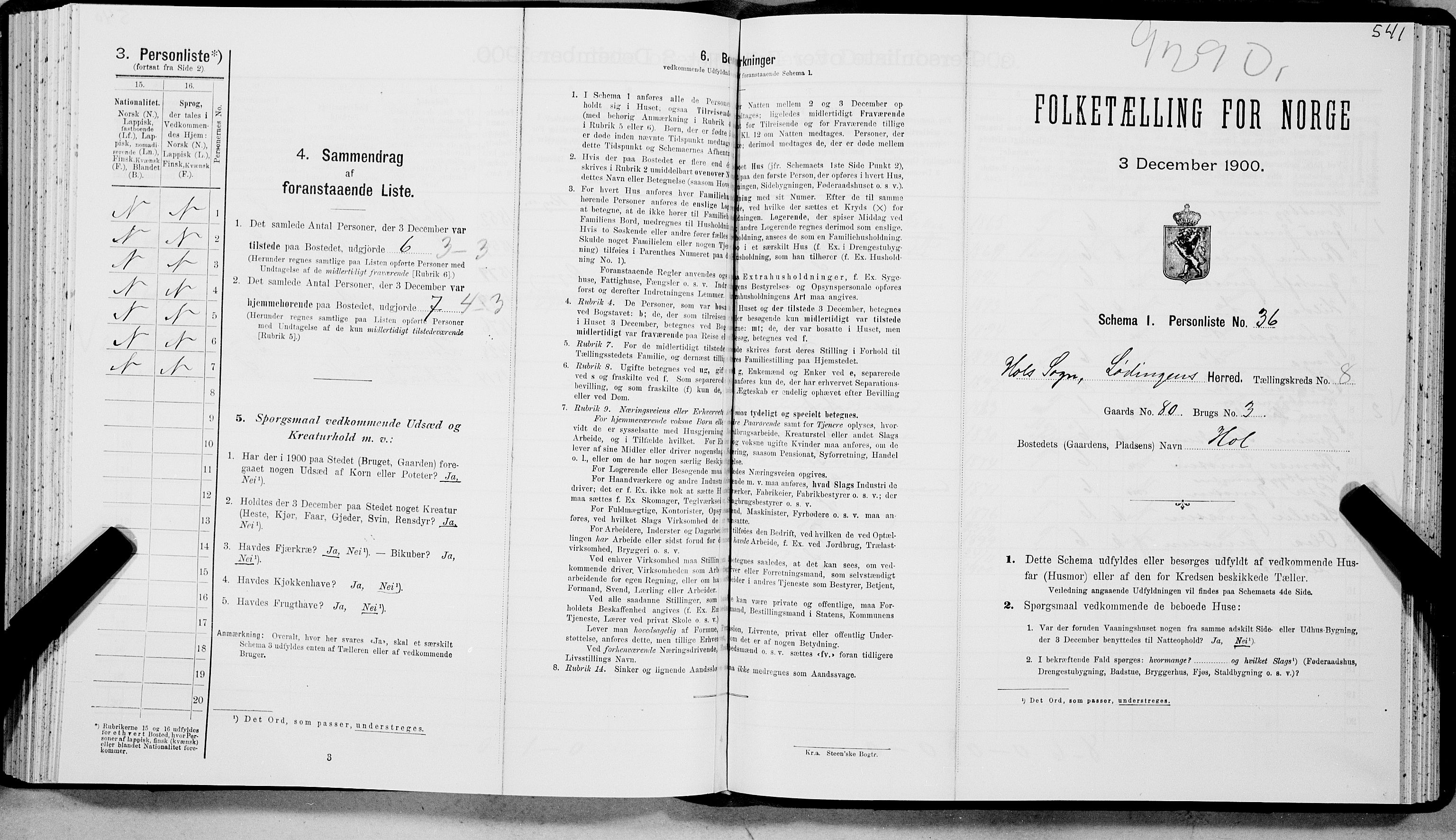 SAT, Folketelling 1900 for 1851 Lødingen herred, 1900, s. 1022