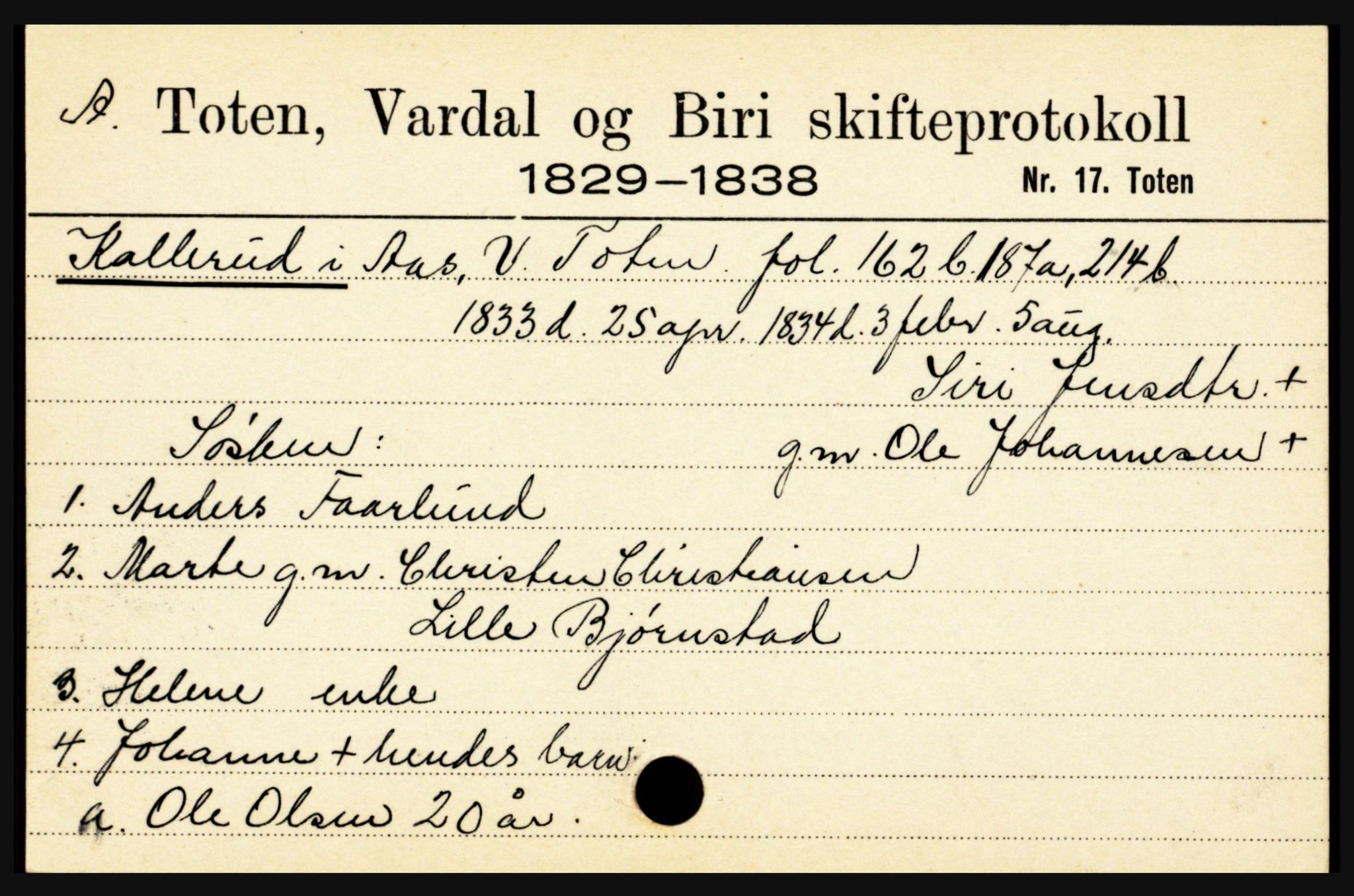 Toten tingrett, SAH/TING-006/J, 1657-1903, s. 10333
