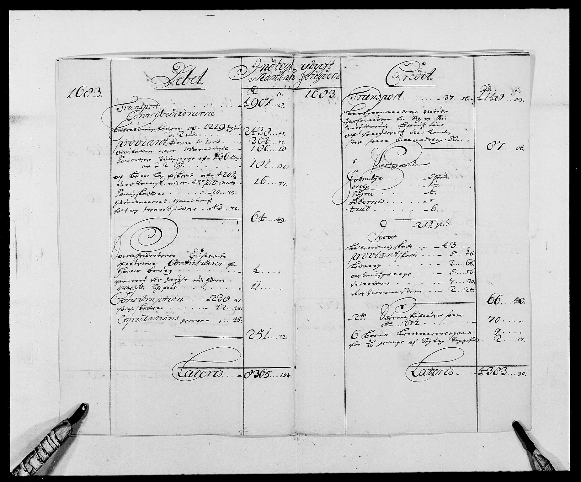 Rentekammeret inntil 1814, Reviderte regnskaper, Fogderegnskap, RA/EA-4092/R42/L2541: Mandal fogderi, 1681-1684, s. 139