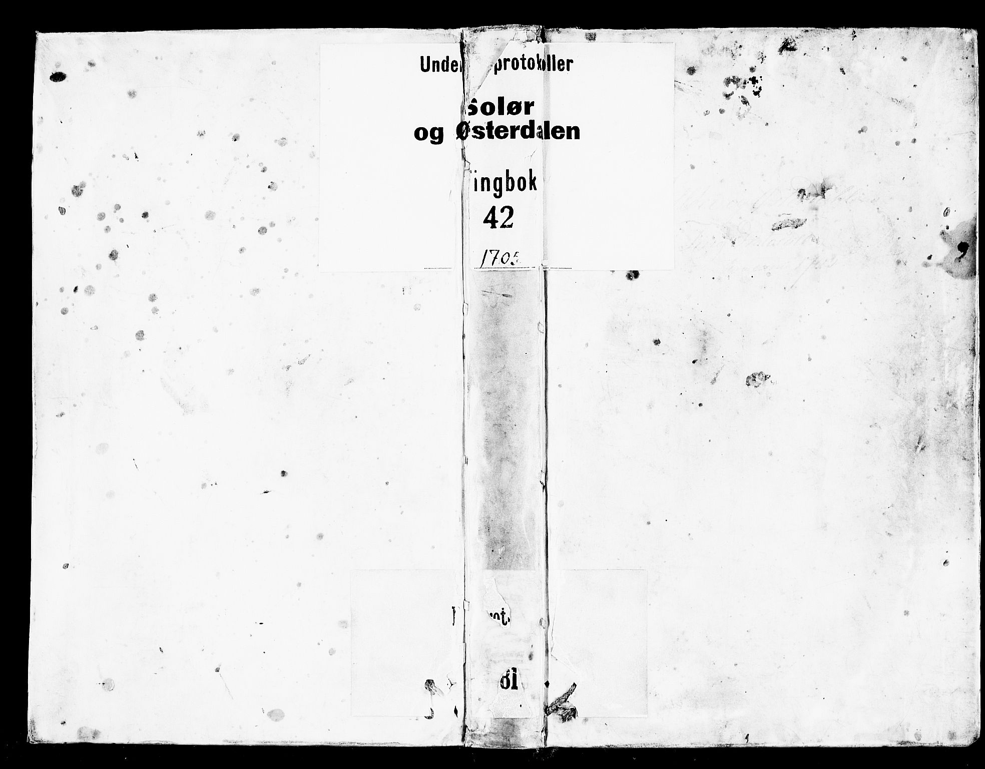 Solør og Østerdalen sorenskriveri, SAH/TING-024/G/Gb/L0042: Tingbok, 1705