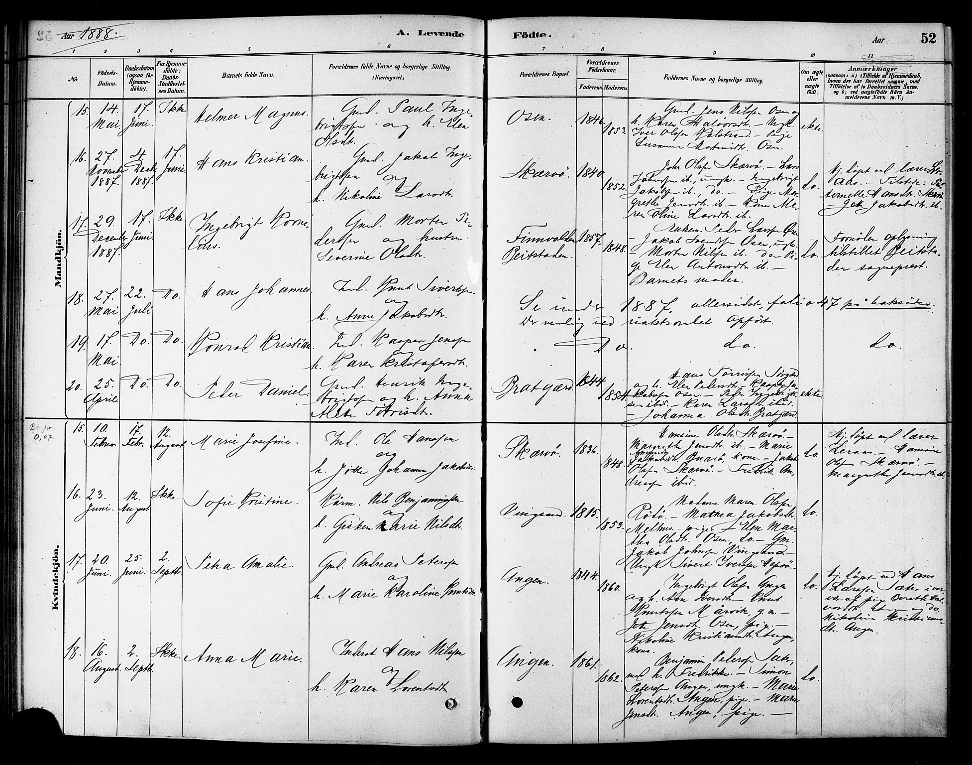 Ministerialprotokoller, klokkerbøker og fødselsregistre - Sør-Trøndelag, SAT/A-1456/658/L0722: Ministerialbok nr. 658A01, 1879-1896, s. 52