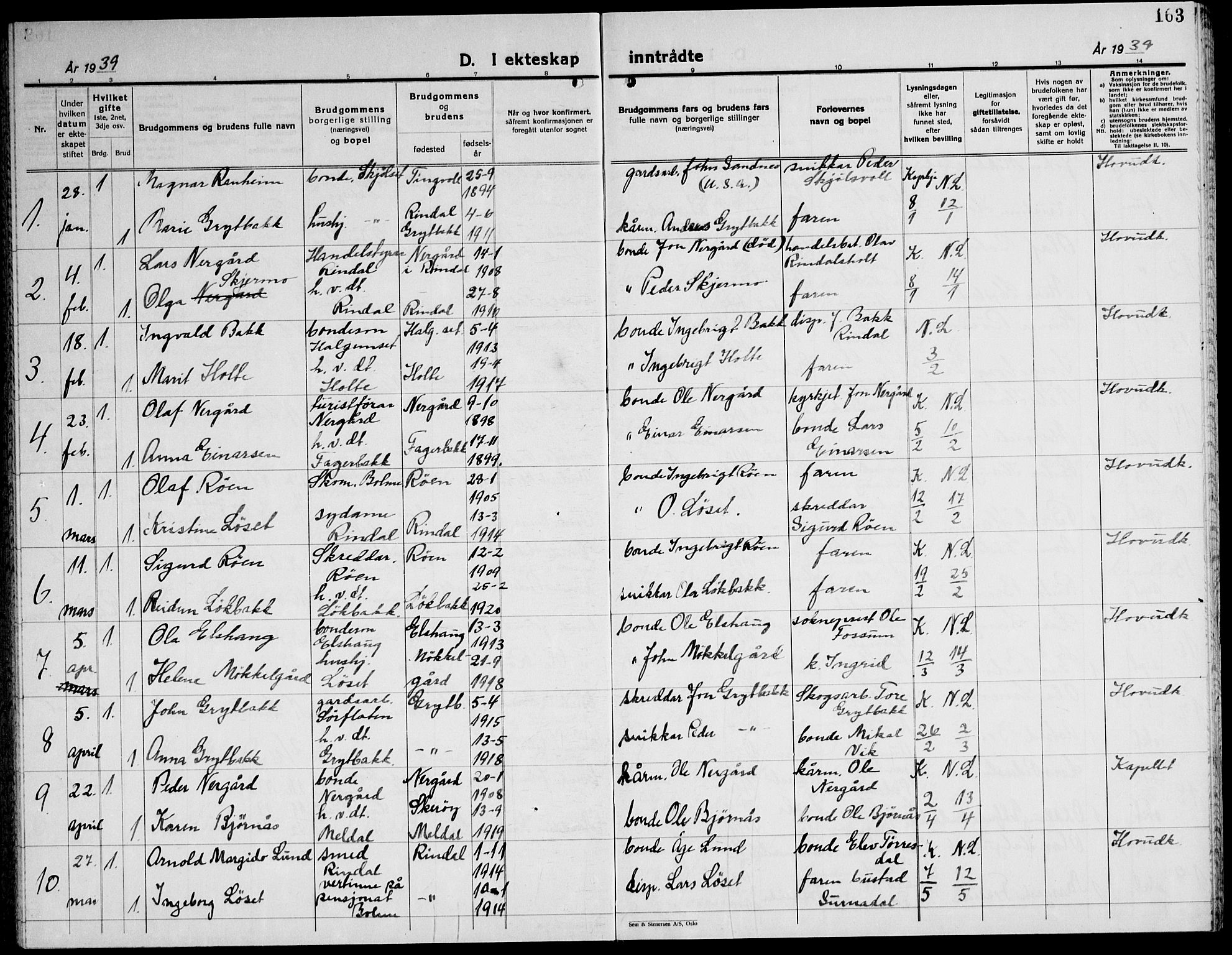 Ministerialprotokoller, klokkerbøker og fødselsregistre - Møre og Romsdal, AV/SAT-A-1454/598/L1080: Klokkerbok nr. 598C05, 1927-1944, s. 163