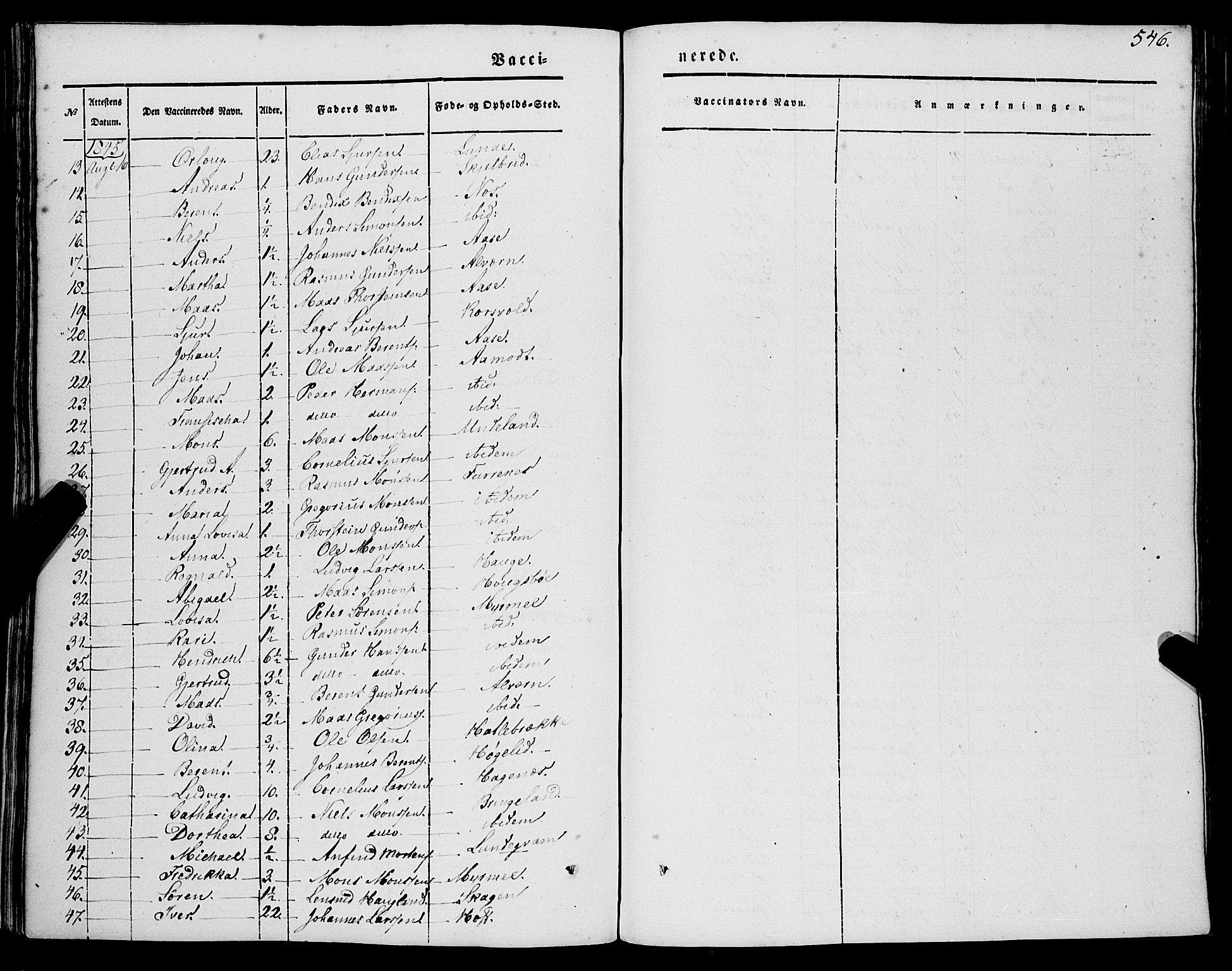 Gaular sokneprestembete, AV/SAB-A-80001/H/Haa: Ministerialbok nr. A 4II, 1841-1859, s. 546
